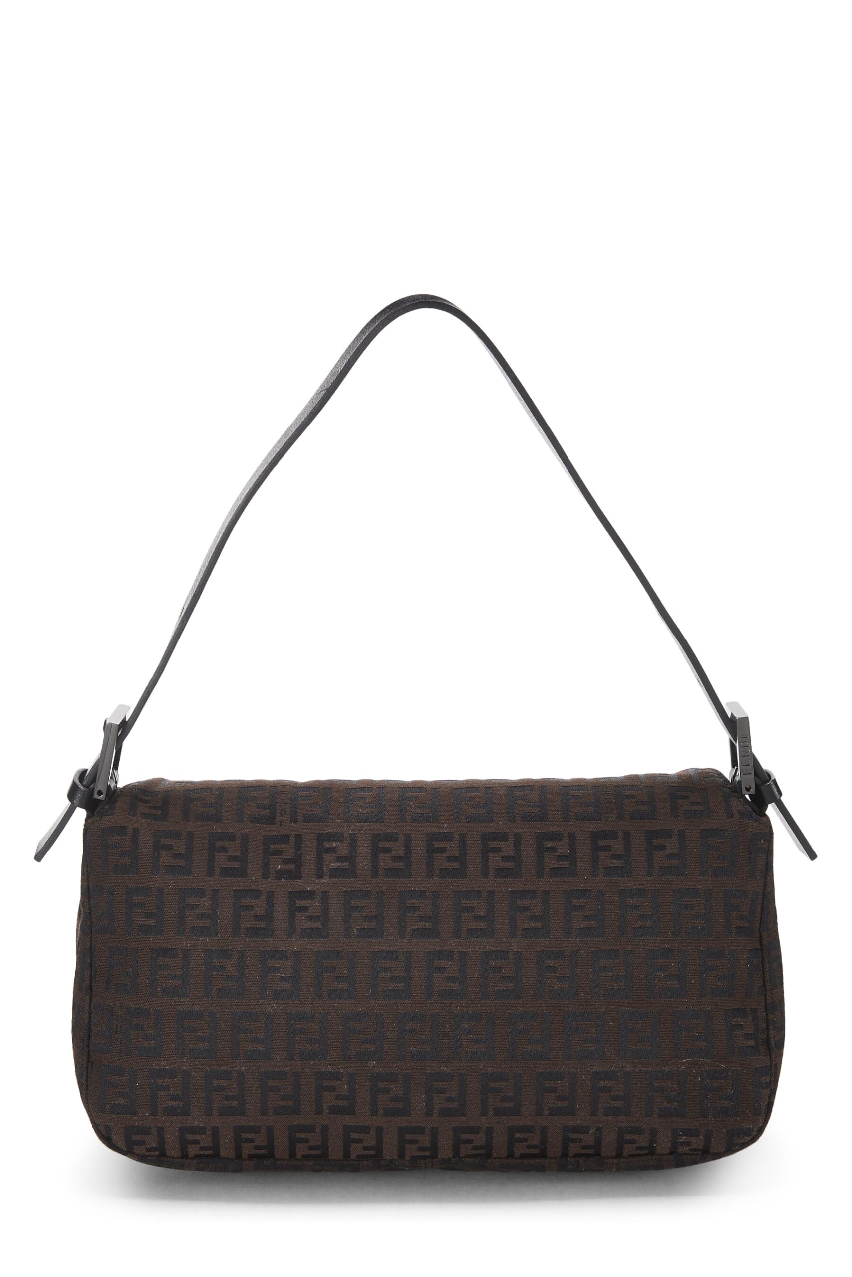 Fendi, Brown Nylon Zucchino Shoulder Bag, Brown