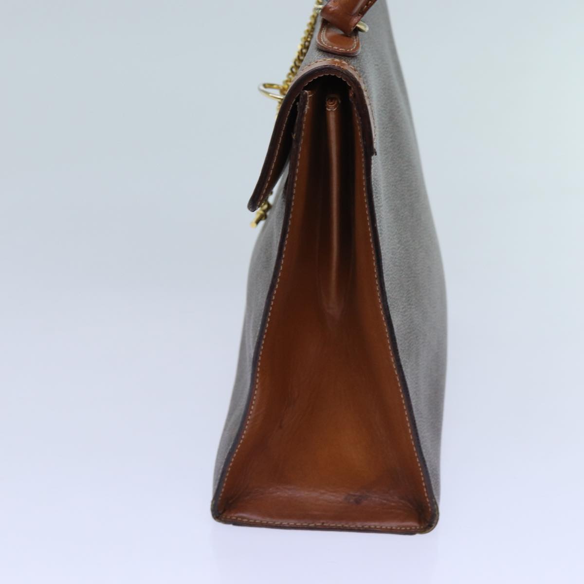Luxury CELINE Macadam Canvas Hand Bag PVC Brown 71538