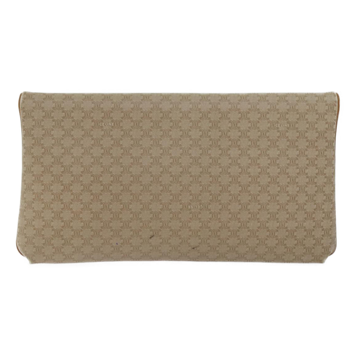 Luxury CELINE Macadam Canvas Clutch Bag Beige 71544