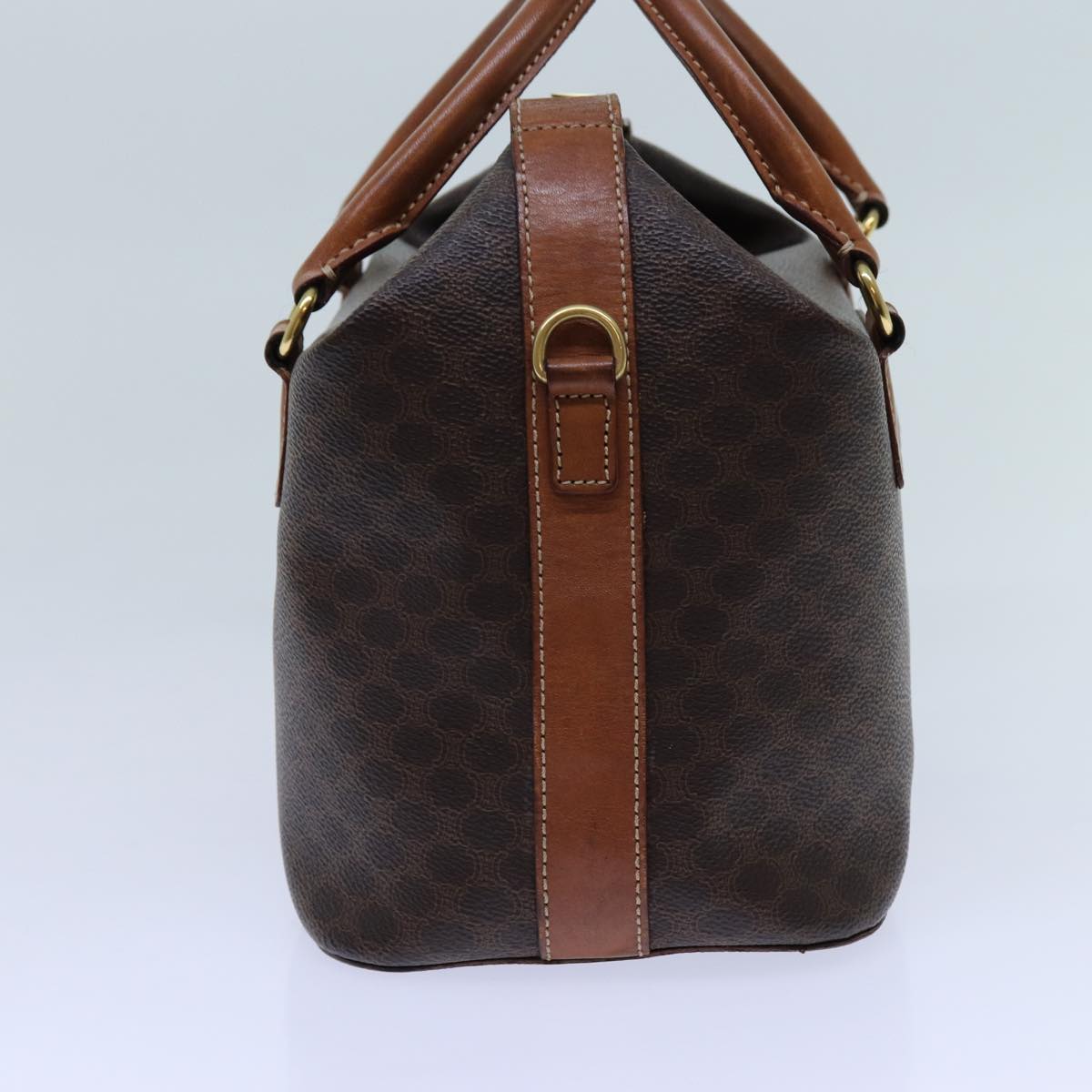 Luxury CELINE Macadam Canvas Hand Bag PVC Brown 71883