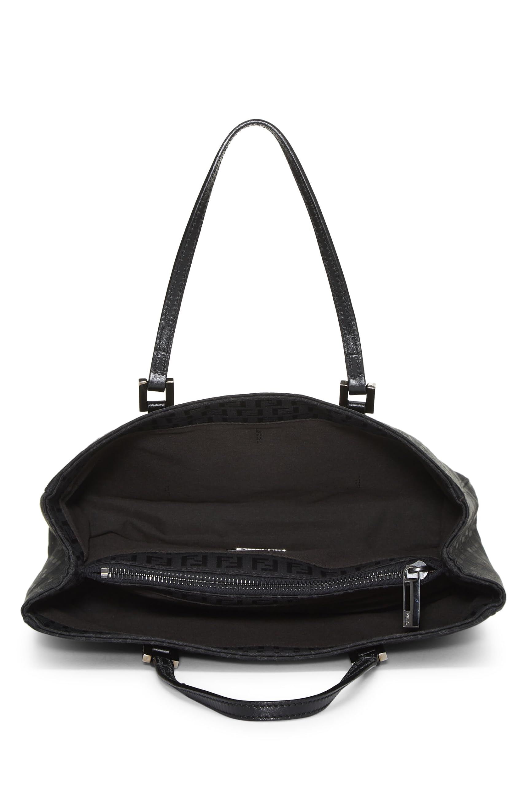 Fendi, Black Zucchino Canvas Tote Small, Black