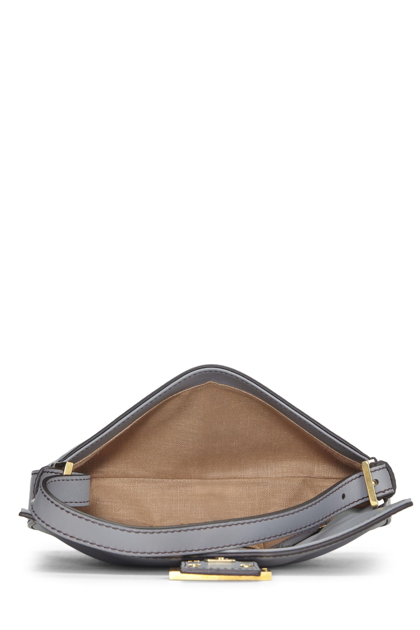 Fendi, Grey Leather Baguette, Grey
