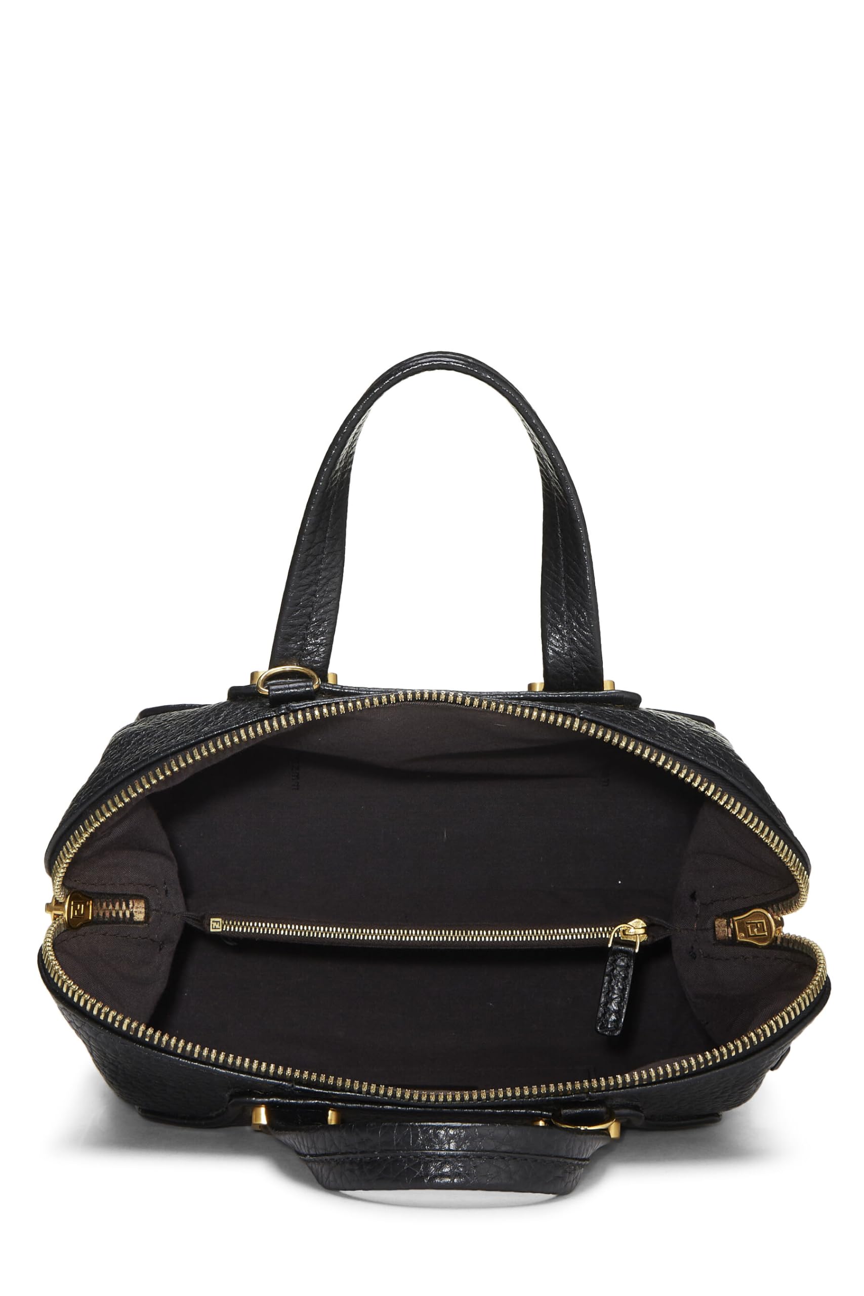 Fendi, Black Leather Chameleon Small, Black