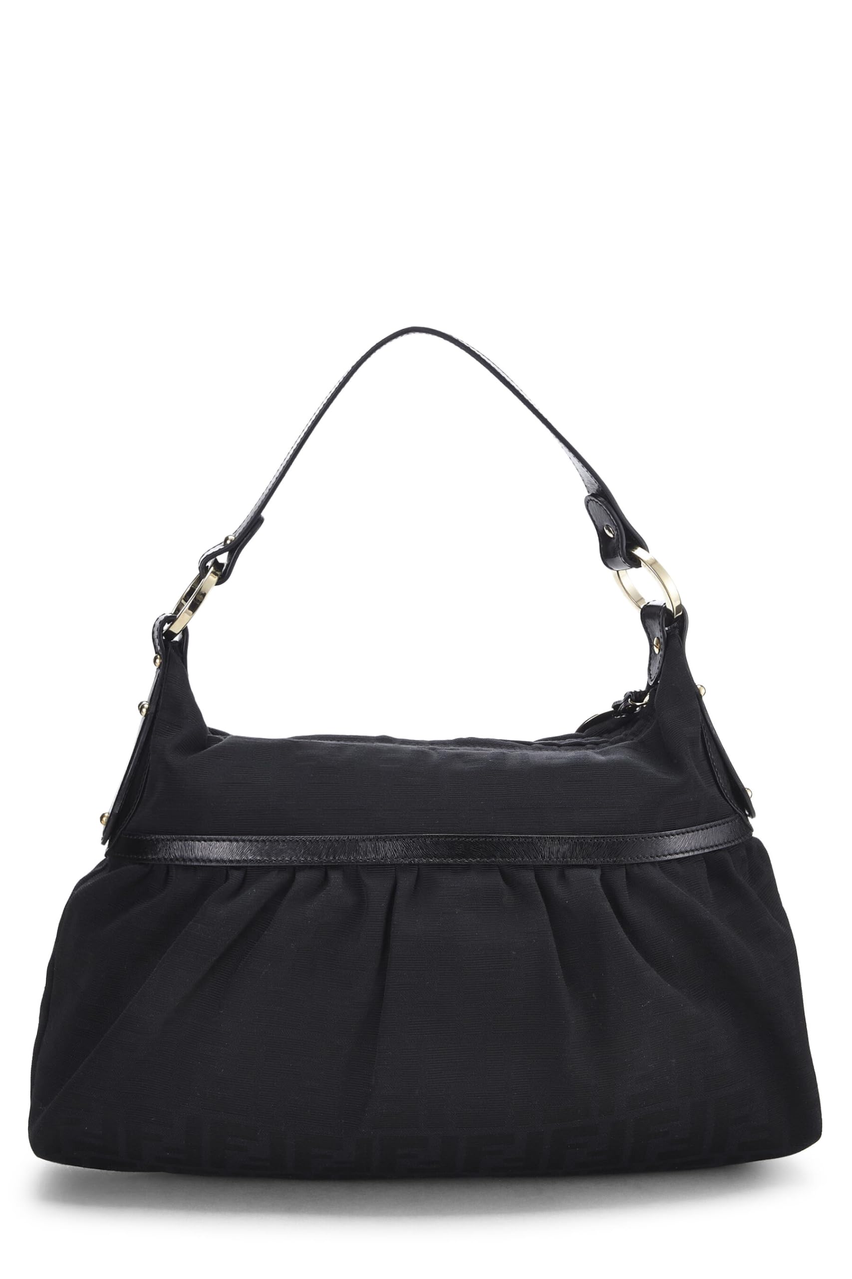 Fendi, Black Zucca Canvas Chef Hobo, Black