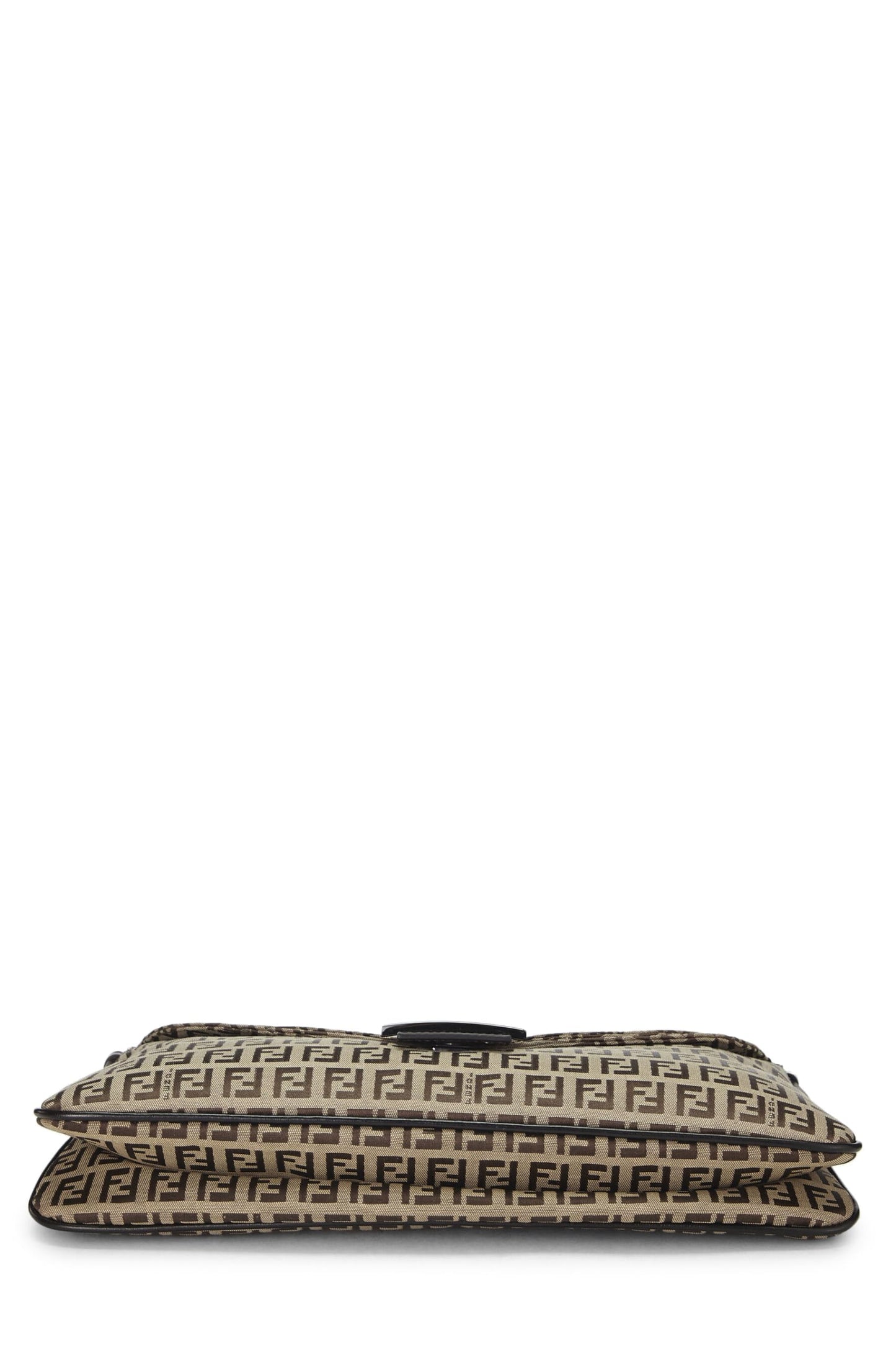 Fendi, Brown Zucchino Canvas Shoulder Bag, Brown