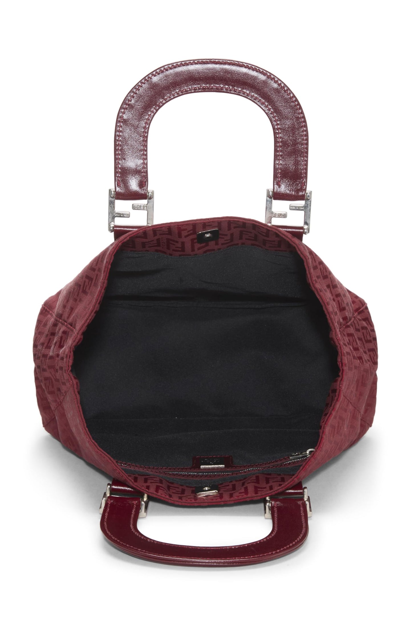 Fendi, Red Zucchino Canvas Handbag Small, Red
