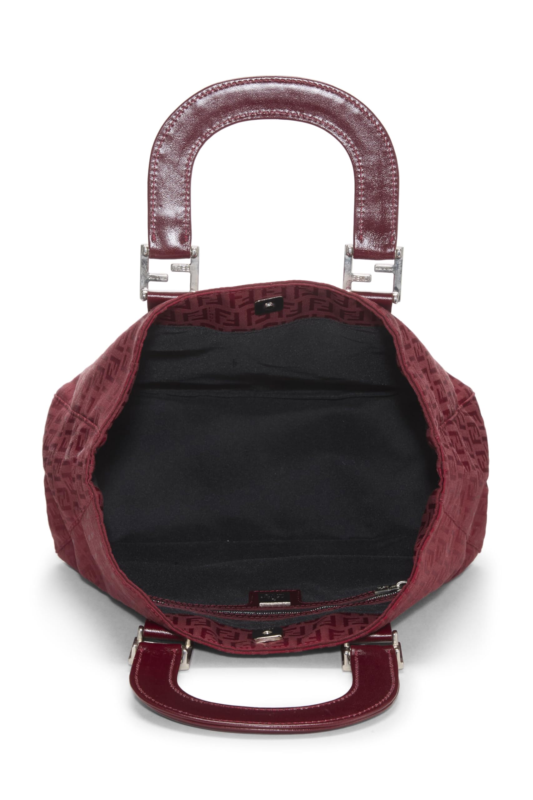 Fendi, Red Zucchino Canvas Handbag Small, Red