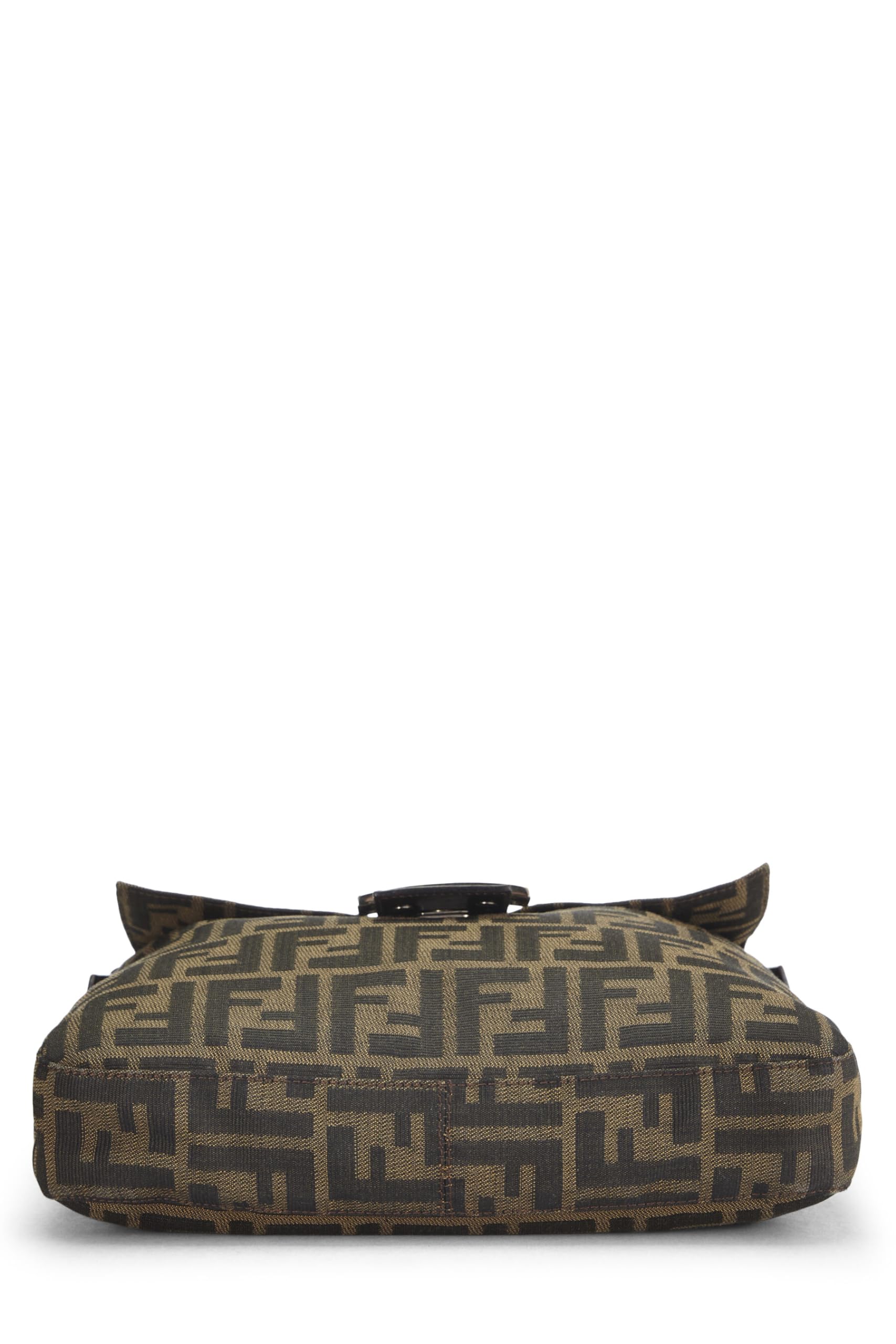 Fendi, Brown Zucca Canvas Shoulder Bag, Brown
