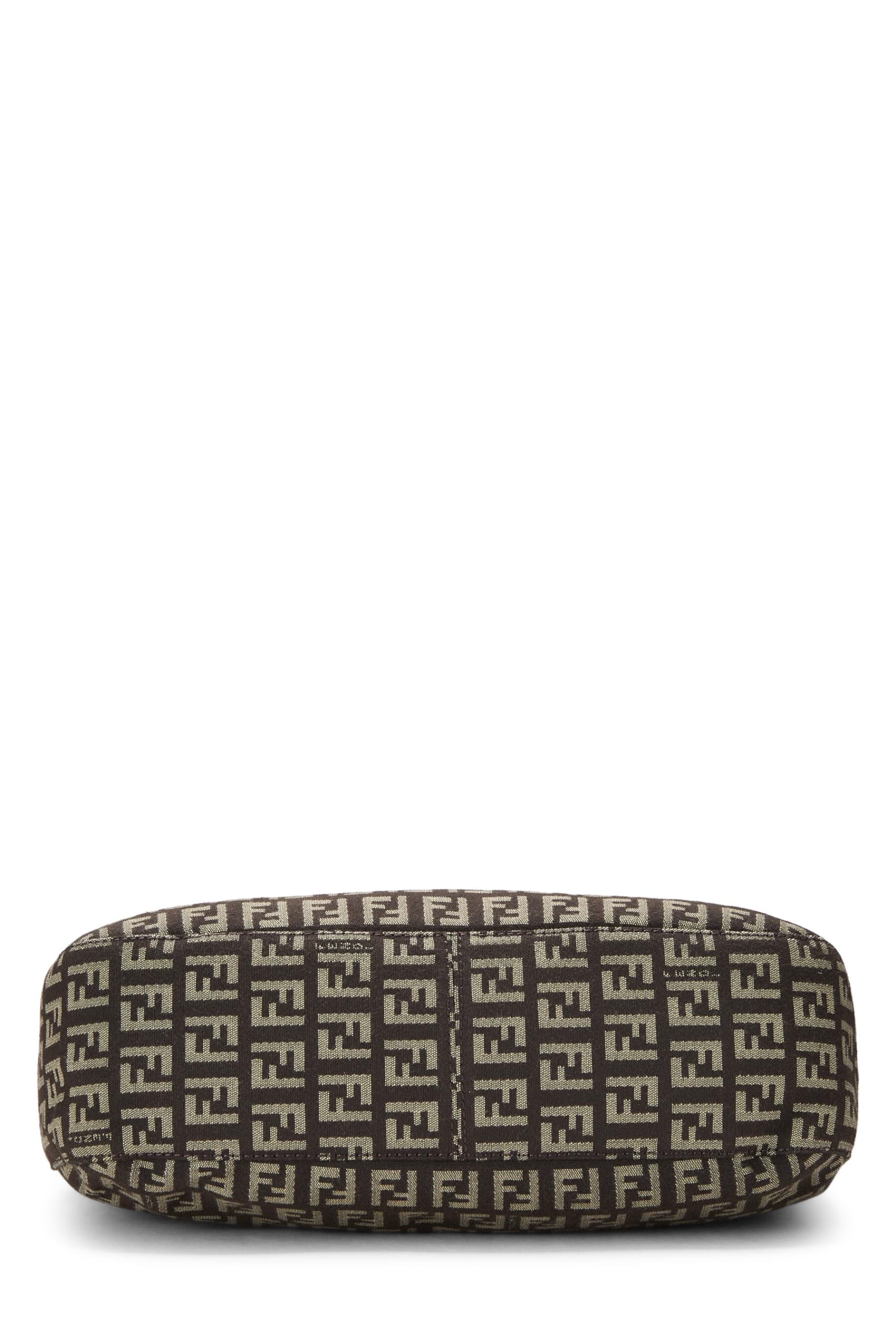 Fendi, Brown Zucchino Canvas Shoulder Bag, Brown