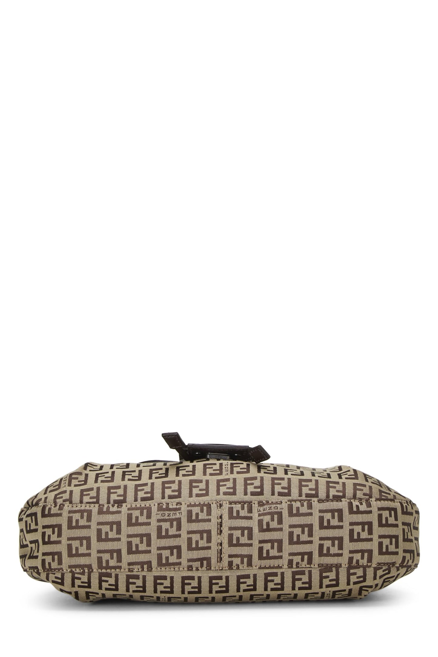 Fendi, Brown Zucchino Canvas Shoulder Bag, Brown