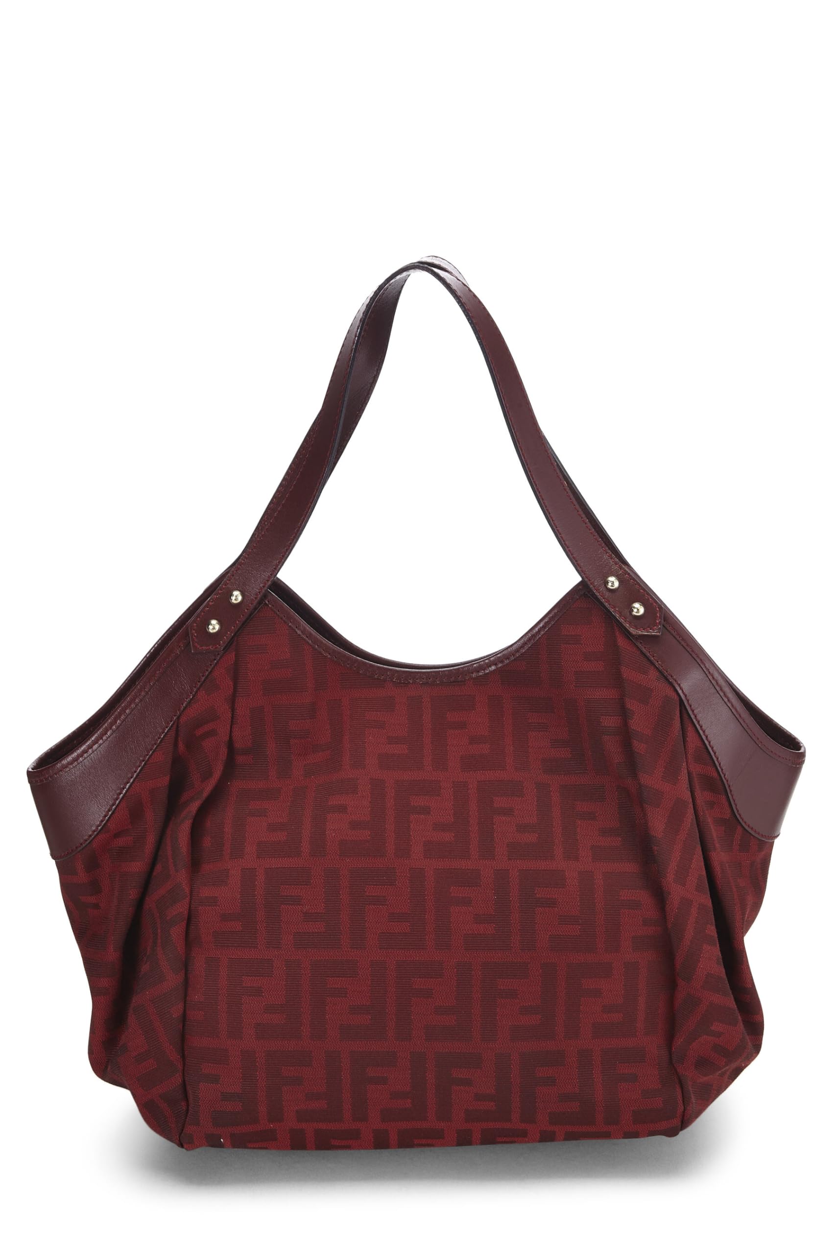 Fendi, Red Zucca Canvas Chef Pocket Tote Small, Red