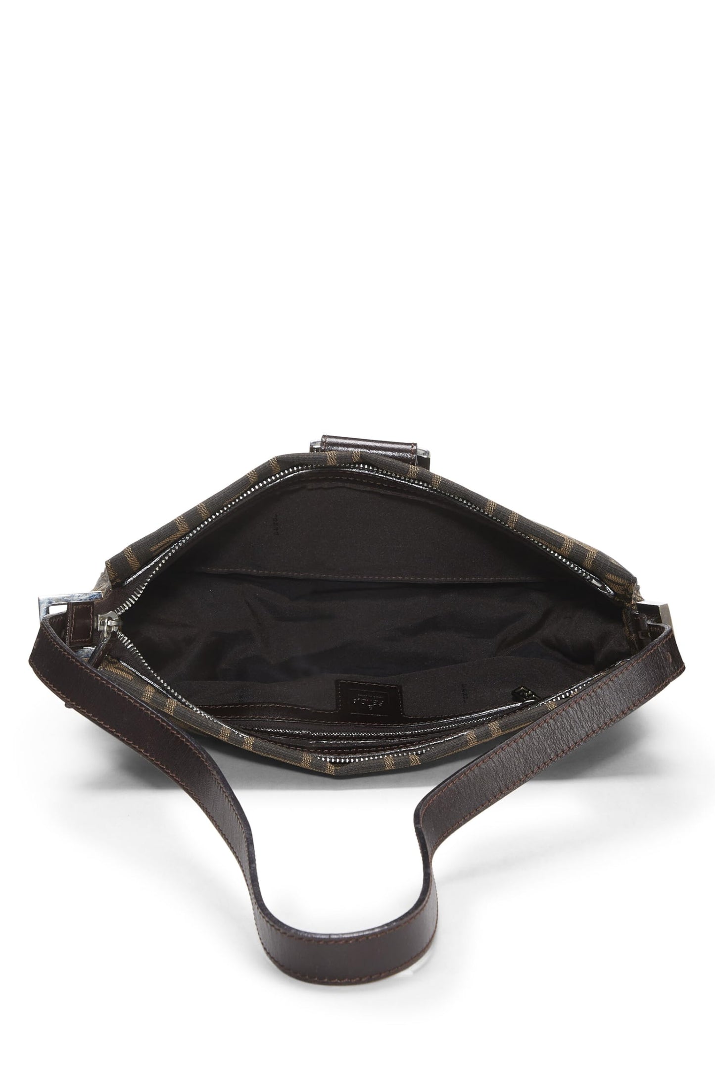 Fendi, Brown Zucca Canvas Shoulder Bag, Brown