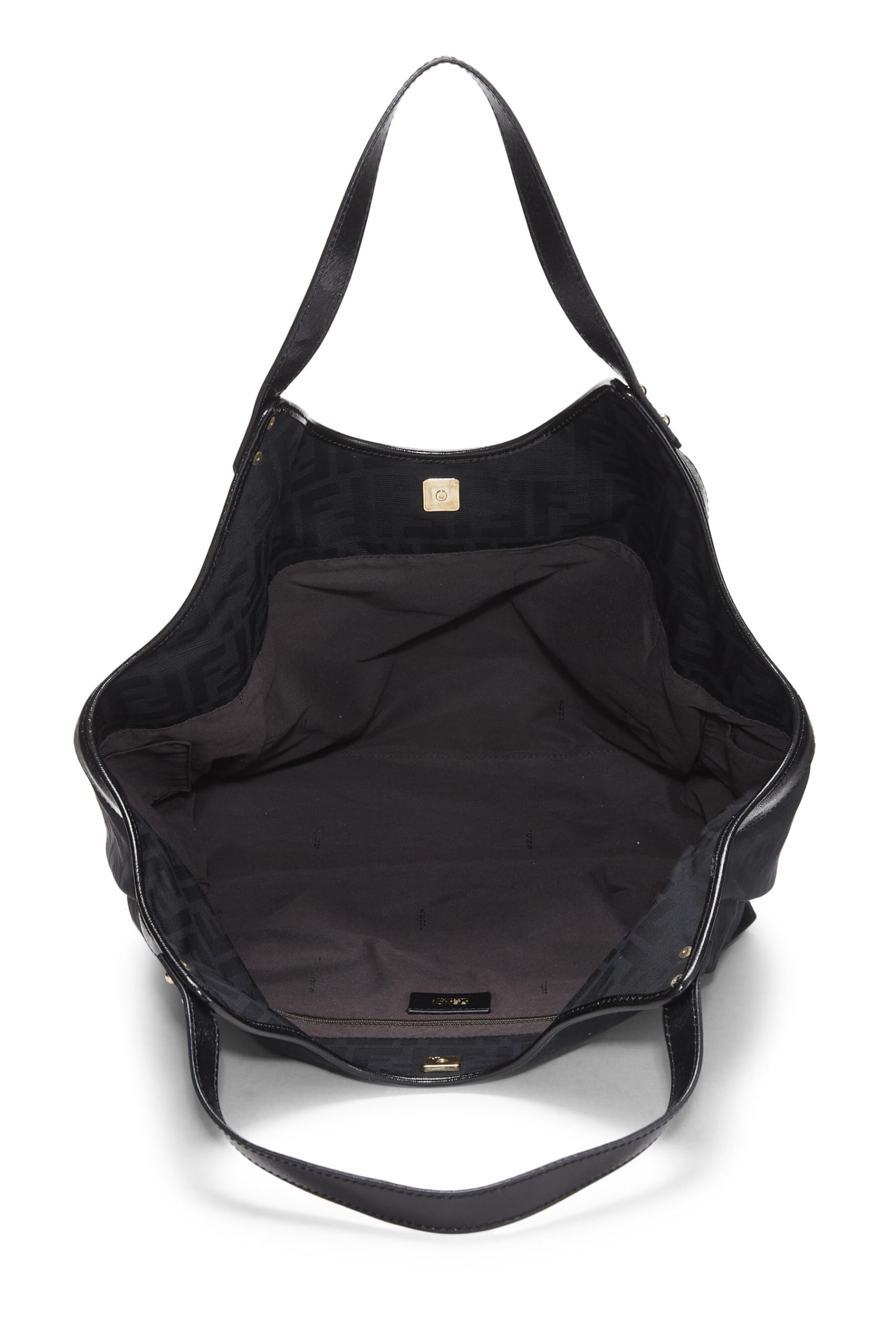 Fendi, Black Zucca Canvas Chef Pocket Tote Large, Black