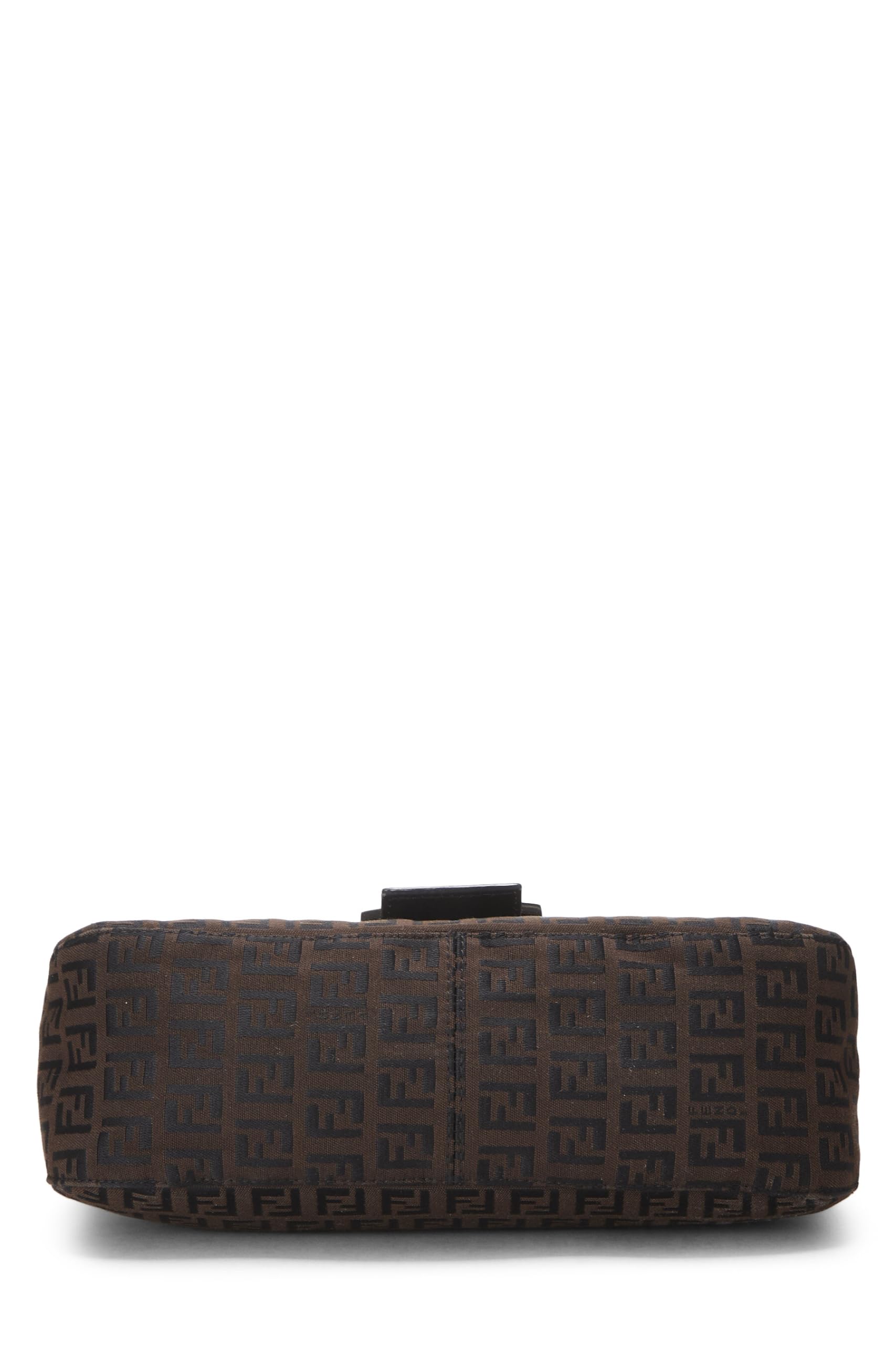 Fendi, Black Nylon Zucchino Shoulder Bag, Brown