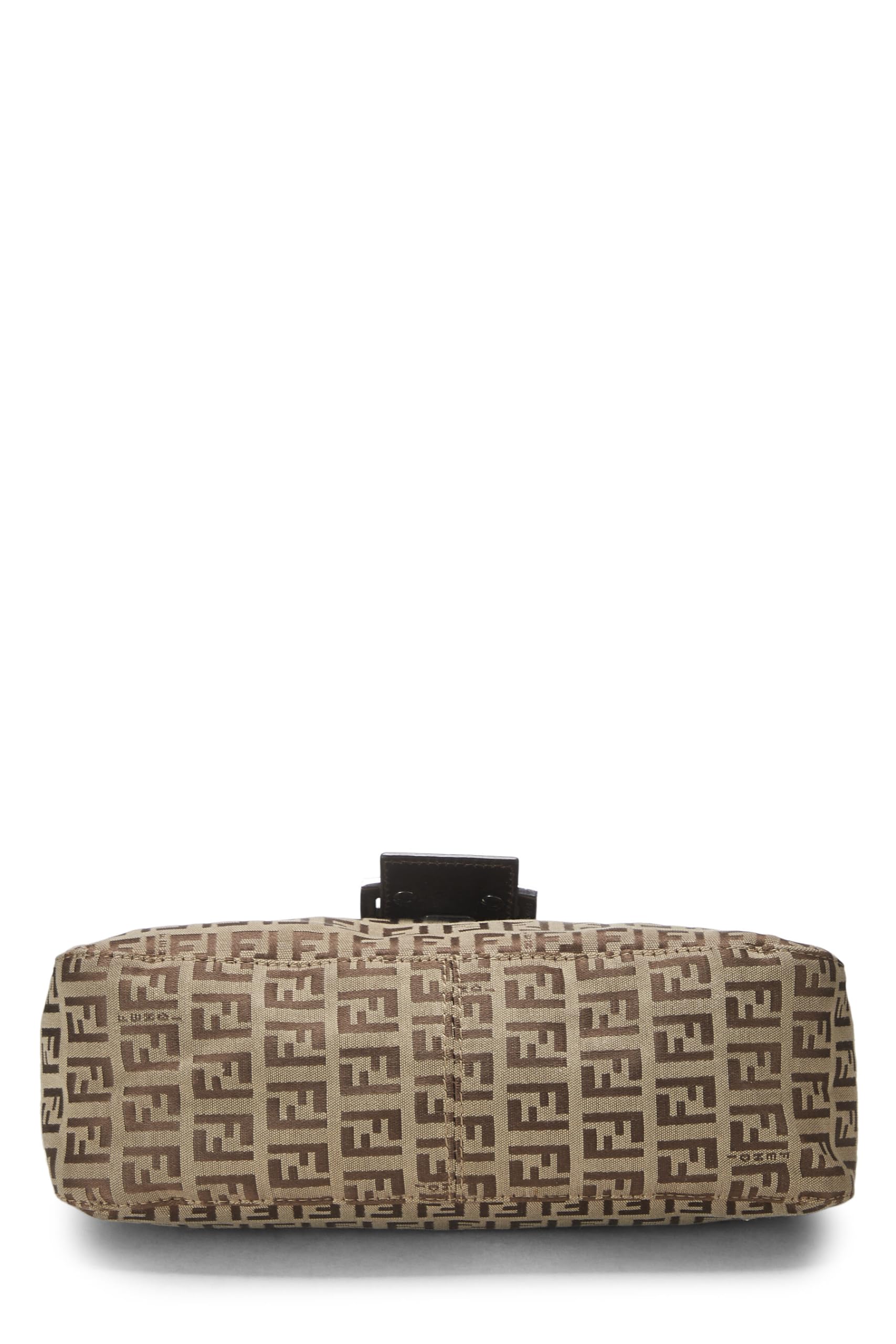 Fendi, Brown Zucchino Canvas Shoulder Bag, Brown