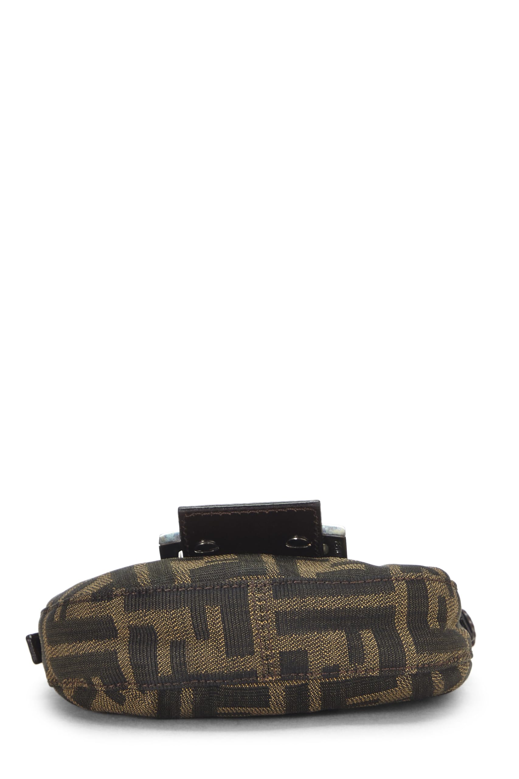 Fendi, Brown Zucca Canvas Croissant Mini, Brown