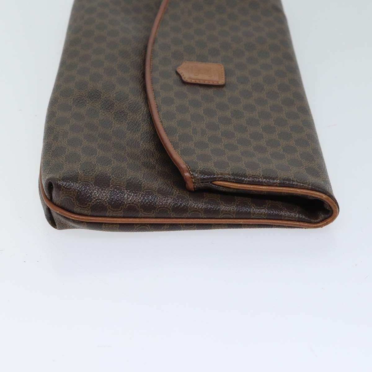 Luxury CELINE Macadam Canvas Clutch Bag PVC Brown 72089