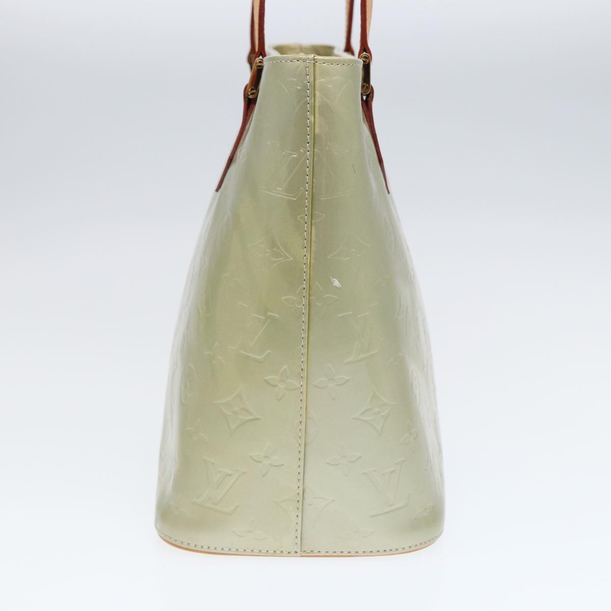 LOUIS VUITTON Monogram Vernis Houston Hand Bag Gris M91053 LV Auth 73418
