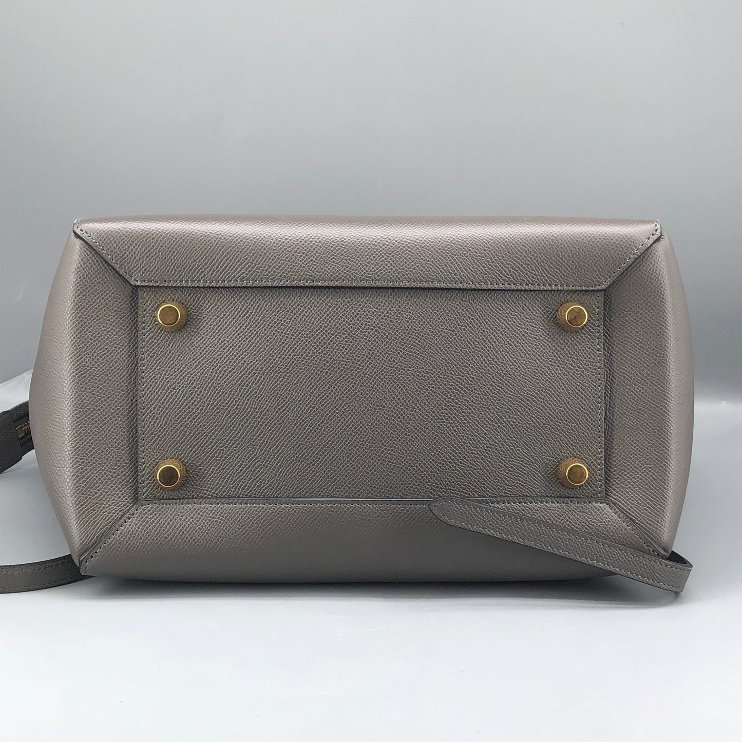 Celine Mini Belt Bag Grey Grained Leather Handbag