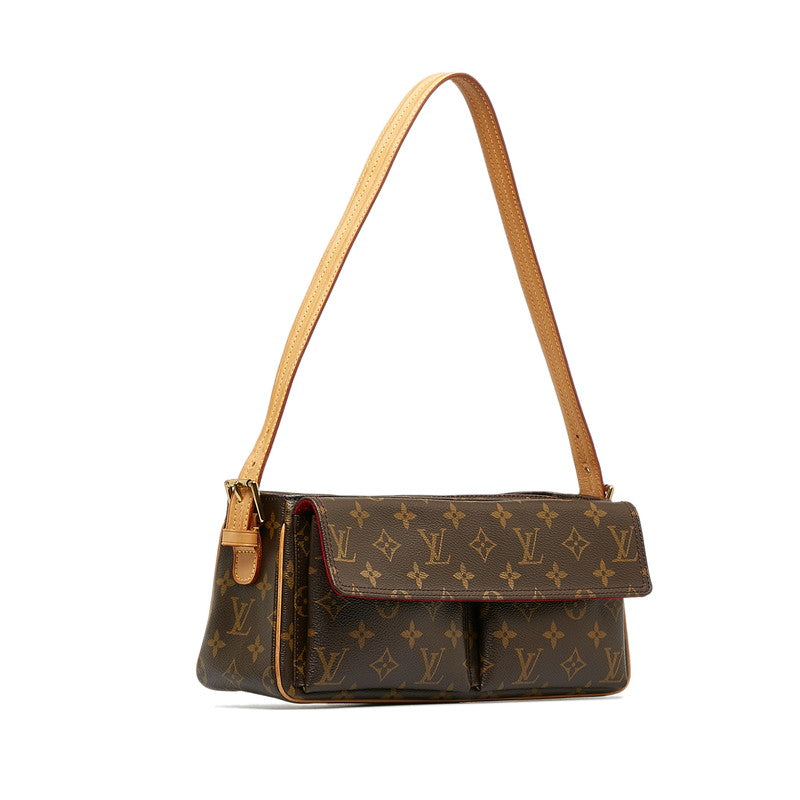 Louis Vuitton Monogram Vivace MM Shoulder Bag M51164 Brown PVC Leather Louis Vuitton
