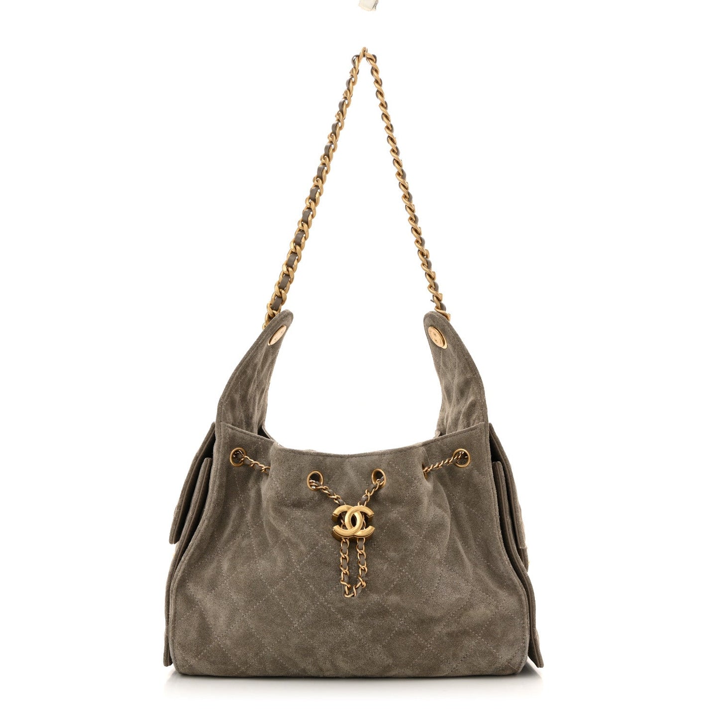 Chanel Suede Quilted Small Chanel 25 Handbag - Rovelle Bags