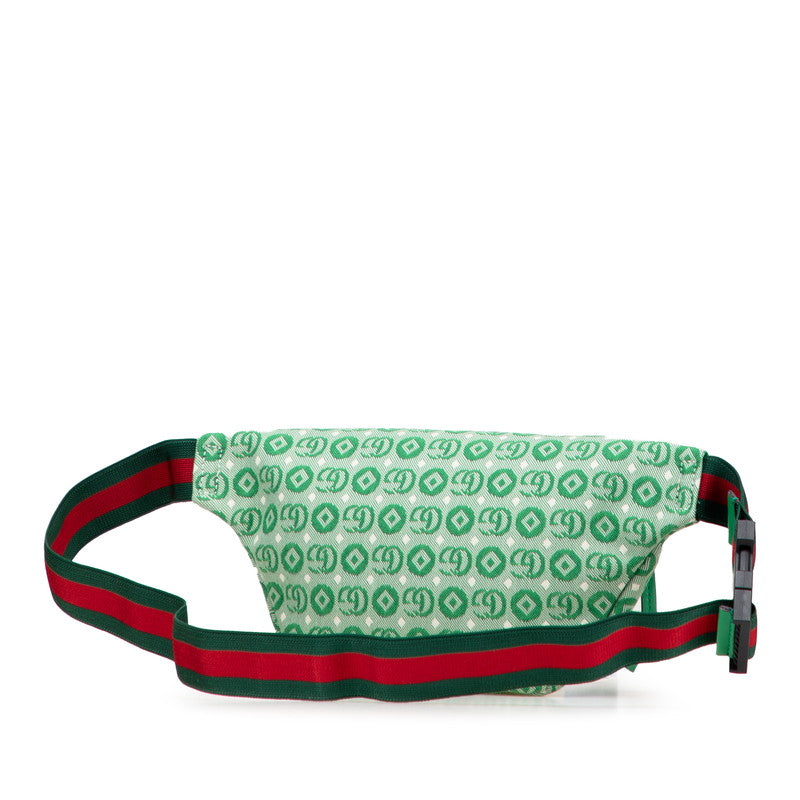 Gucci GG logo star Canvas Leather Waist Bag