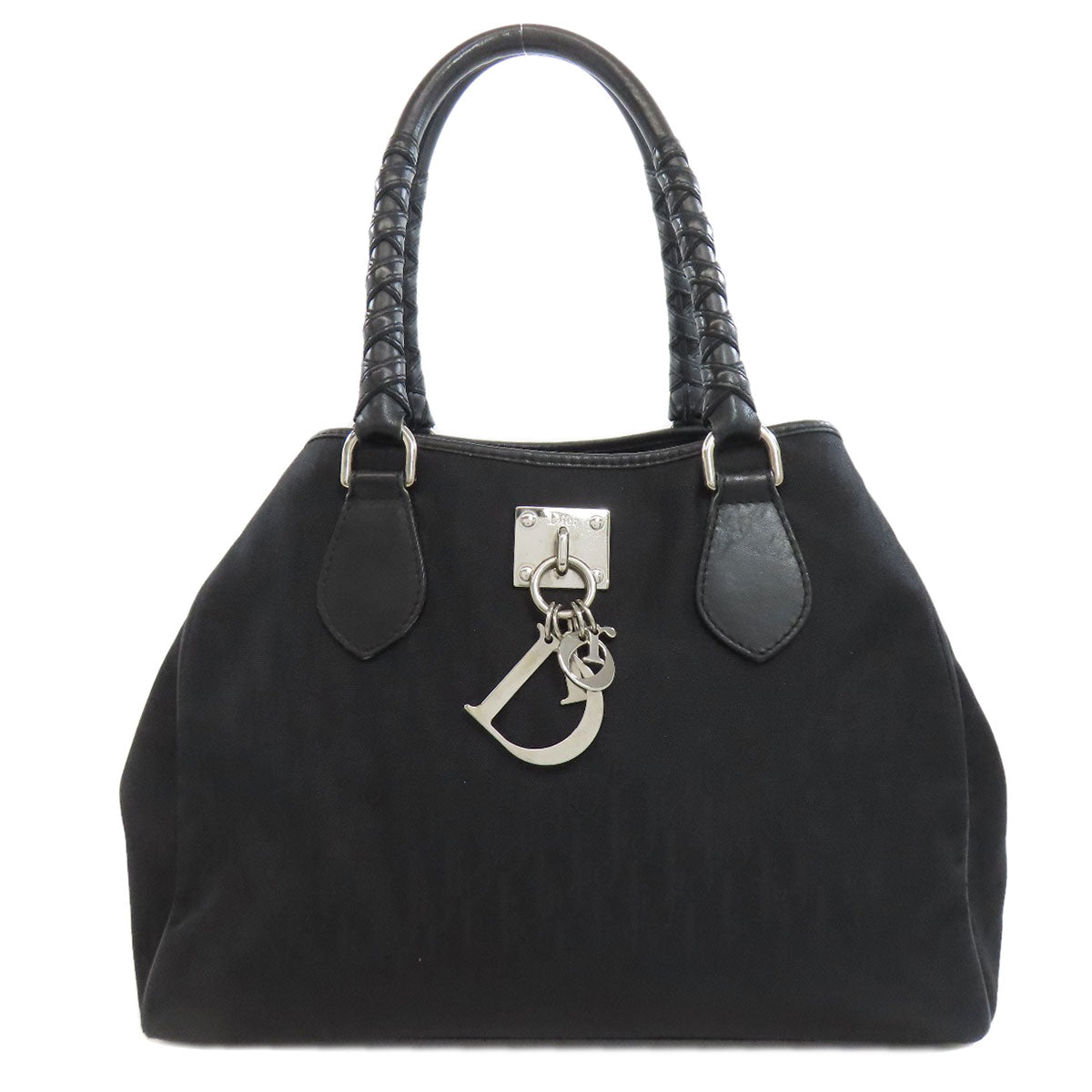 Christian Dior Handbag Nylon black Trotter Pattern