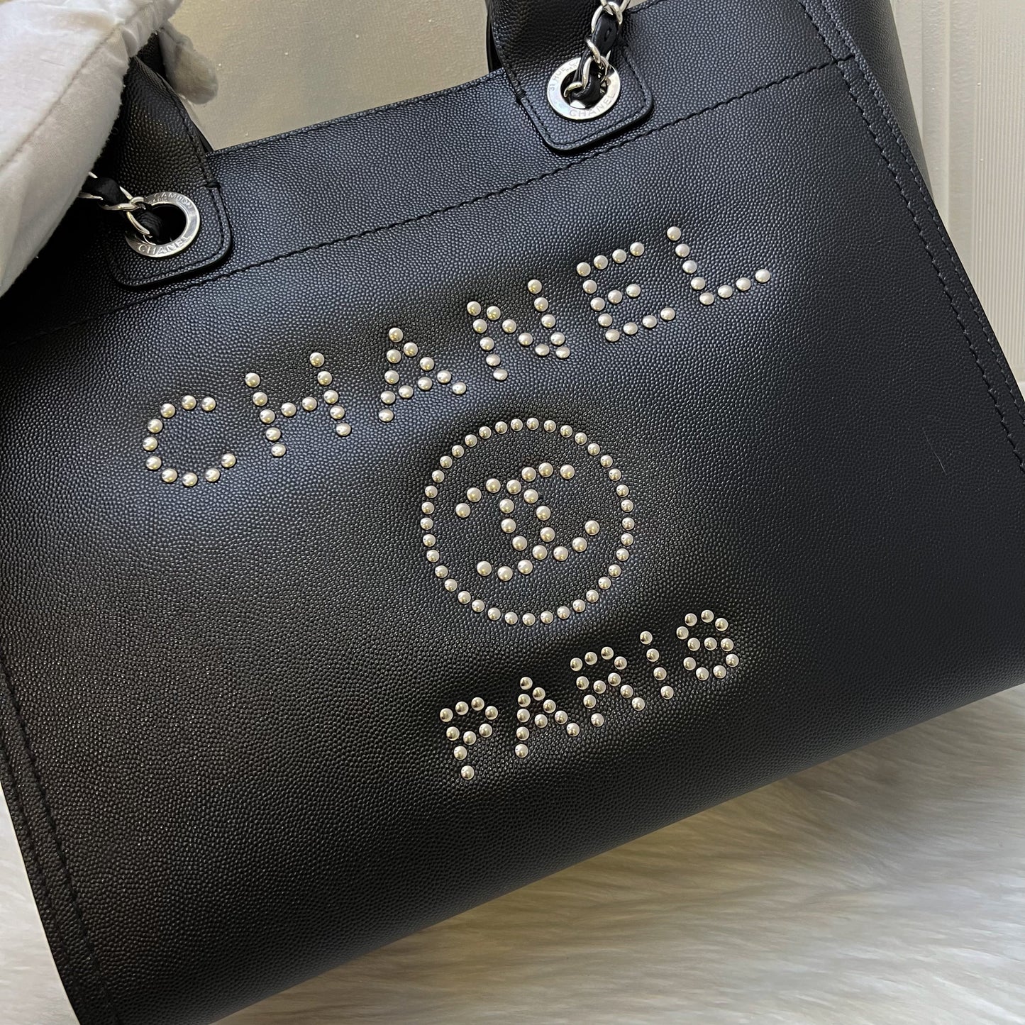 Chanel Small / Medium Deauville Tote Tote Bag - Rovelle Bags