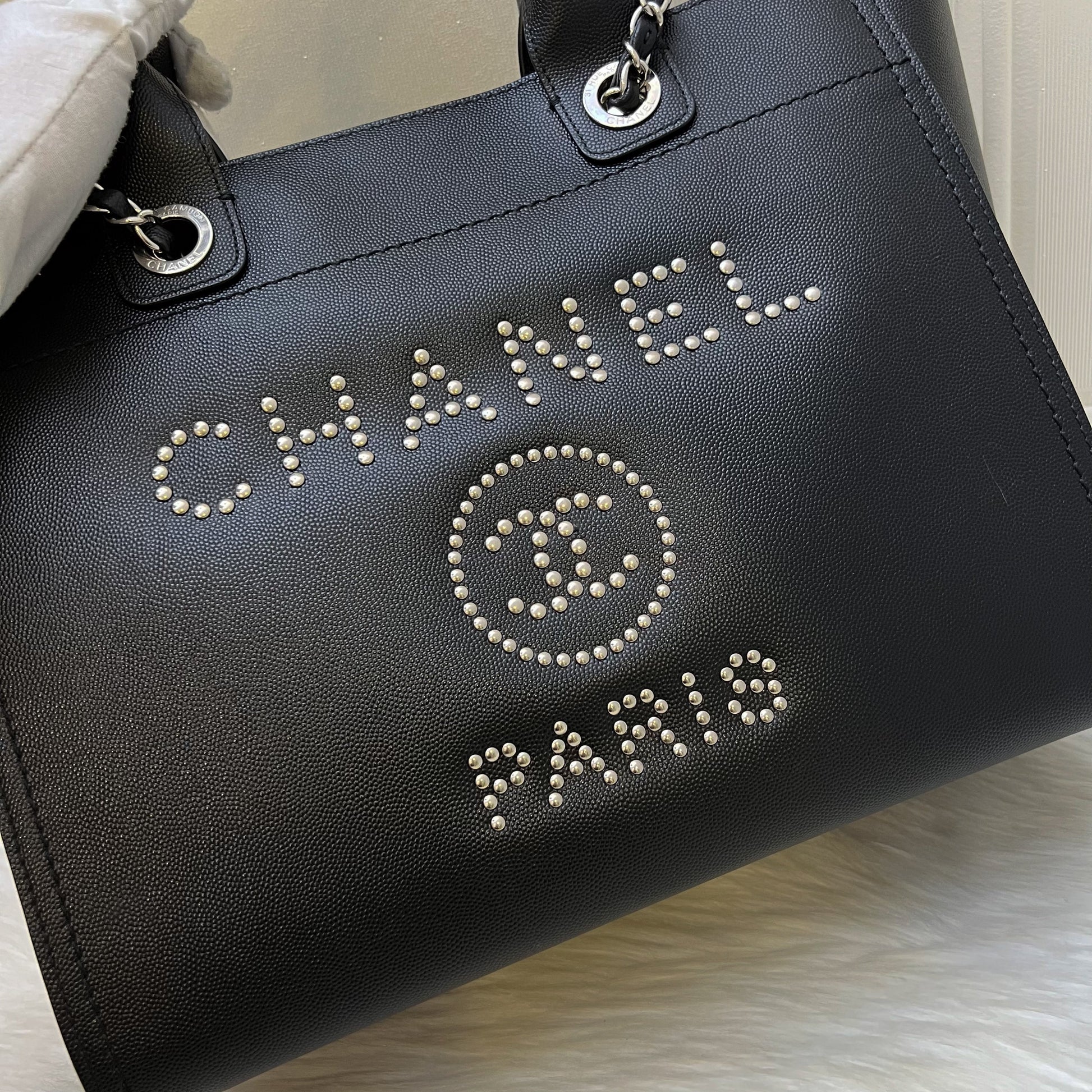 Chanel Small / Medium Deauville Tote Tote Bag - Rovelle Bags