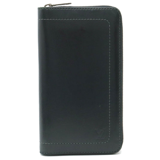 Louis Vuitton Louis Vuitton Utah Jeepy Organizer Round Long Wallet Carf Leather Basalt Initial Inlet M97026