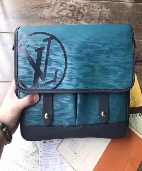 Louis Vuitton Messenger PM Epi Leather Blue