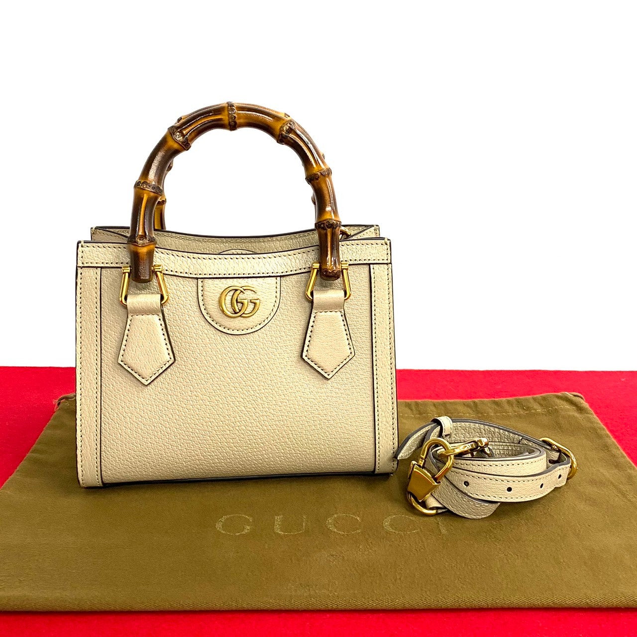 Gucci Diana Leather 2way Tote Bag