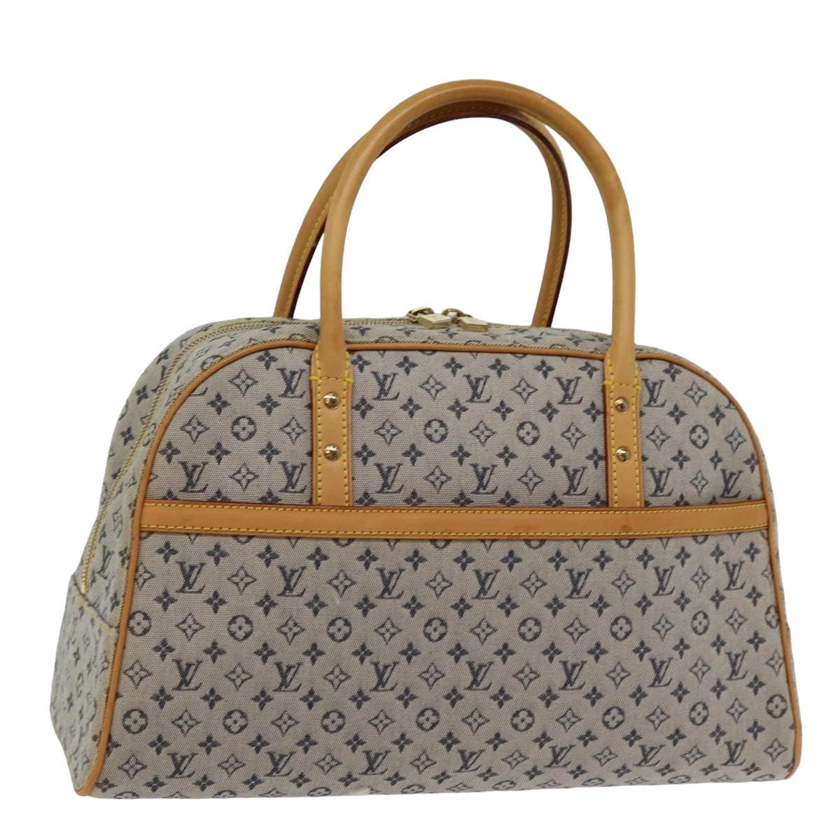 LOUIS VUITTON Monogram mini Marie Hand Bag Blue M92003 LV Auth 76943