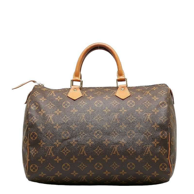 Louis Vuitton Monogram Speed 35 Handbag M41107 Brown PVC Leather Louis Vuitton