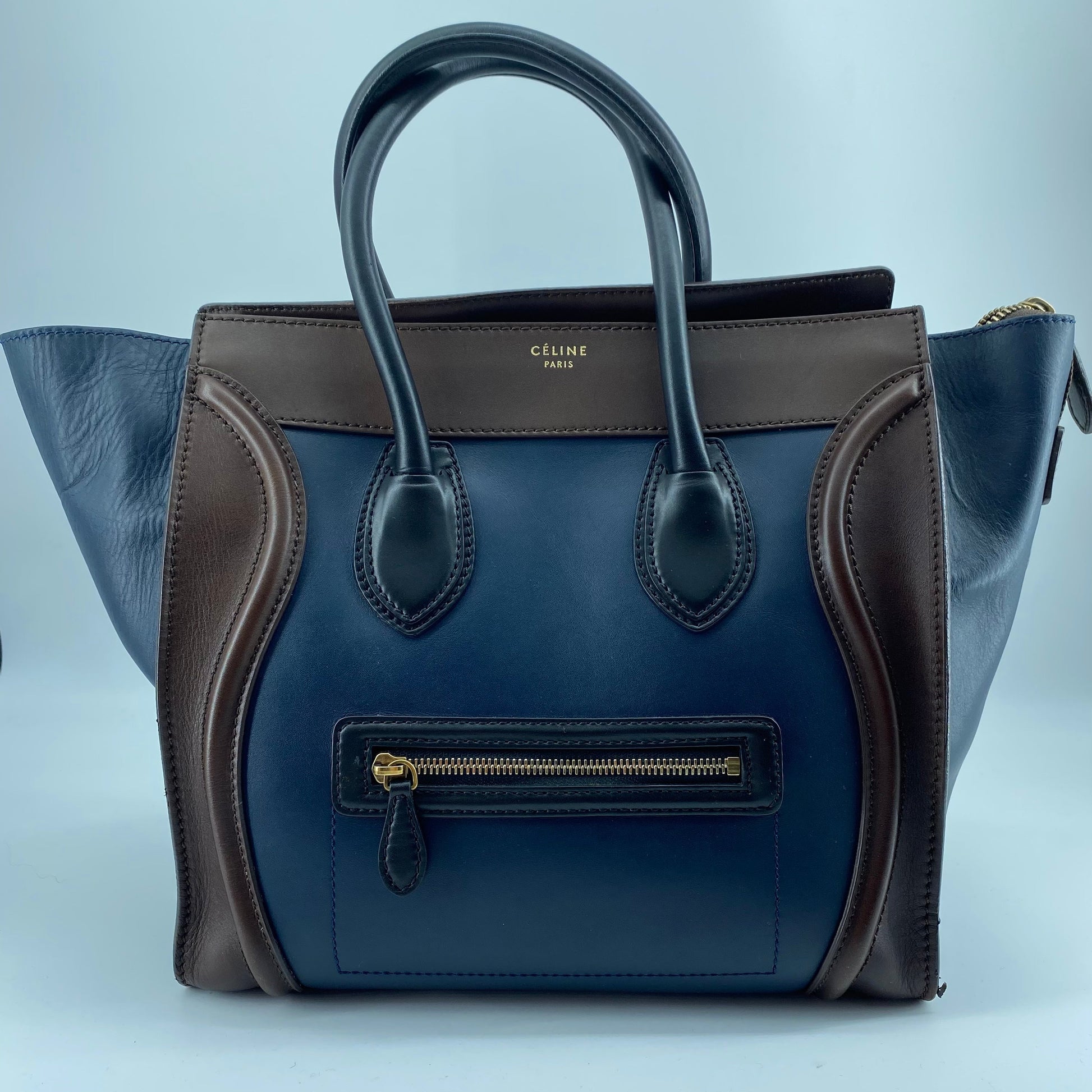 Celine Leather Luggage Medium Tote Bag