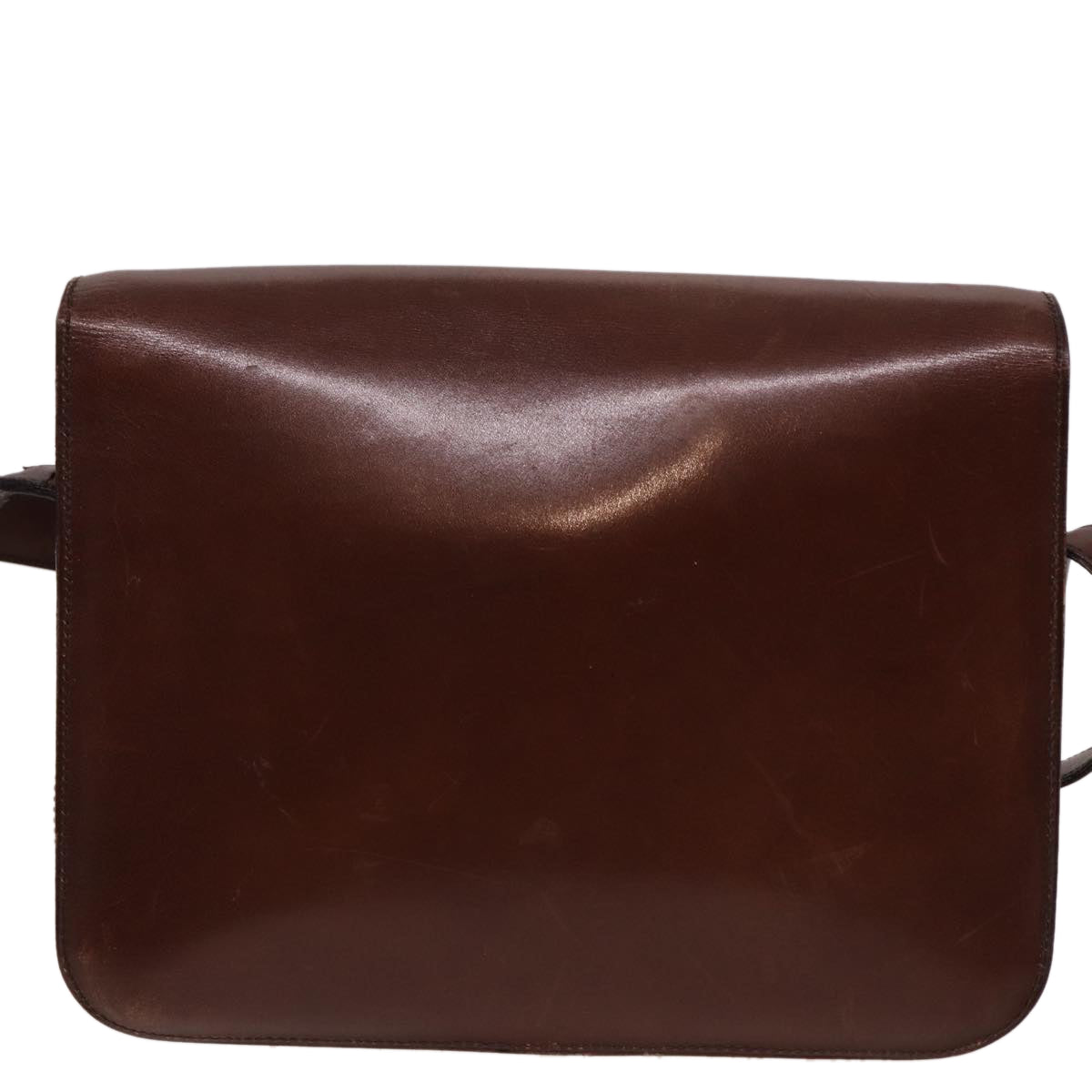 Luxury CELINE Shoulder Bag Leather Brown 78512