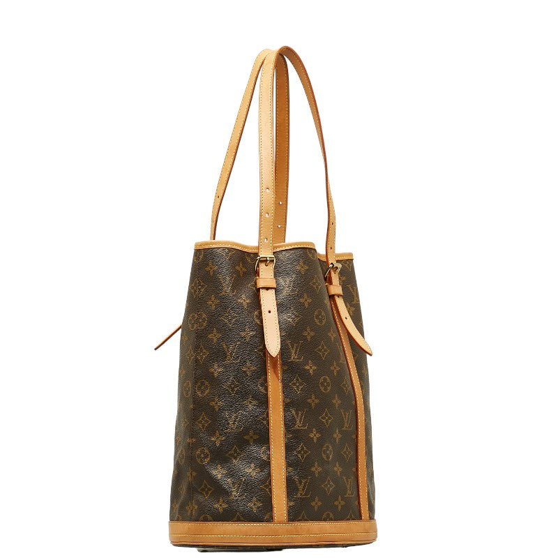 Louis Vuitton Monogram Bucket GM houlder Bag M42236 Brown PVC Leather Lady Louis Vuitton