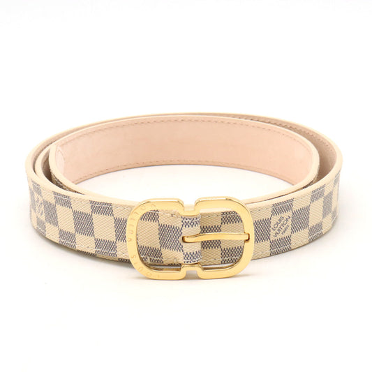 Louis Vuitton Louis Vuitton Damierazole Belt Mini 25MM #85 Gold M9782V