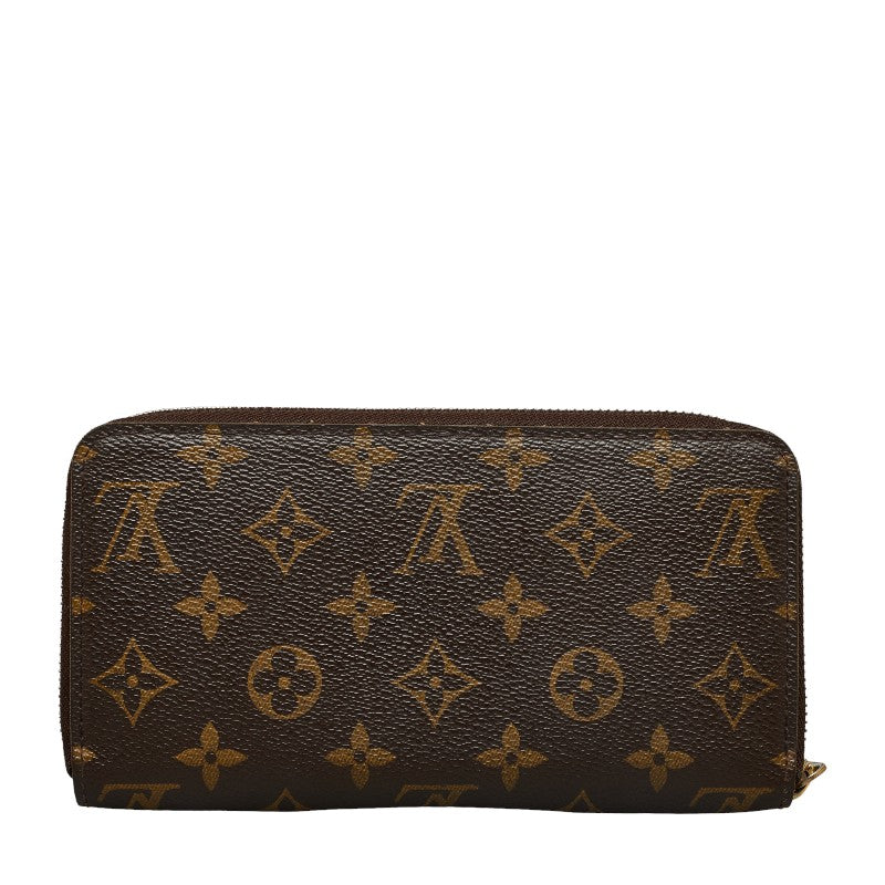 Louis Vuitton Monogram Wallet Round Long Wallet M60017 Brown PVC Leather Louis Vuitton