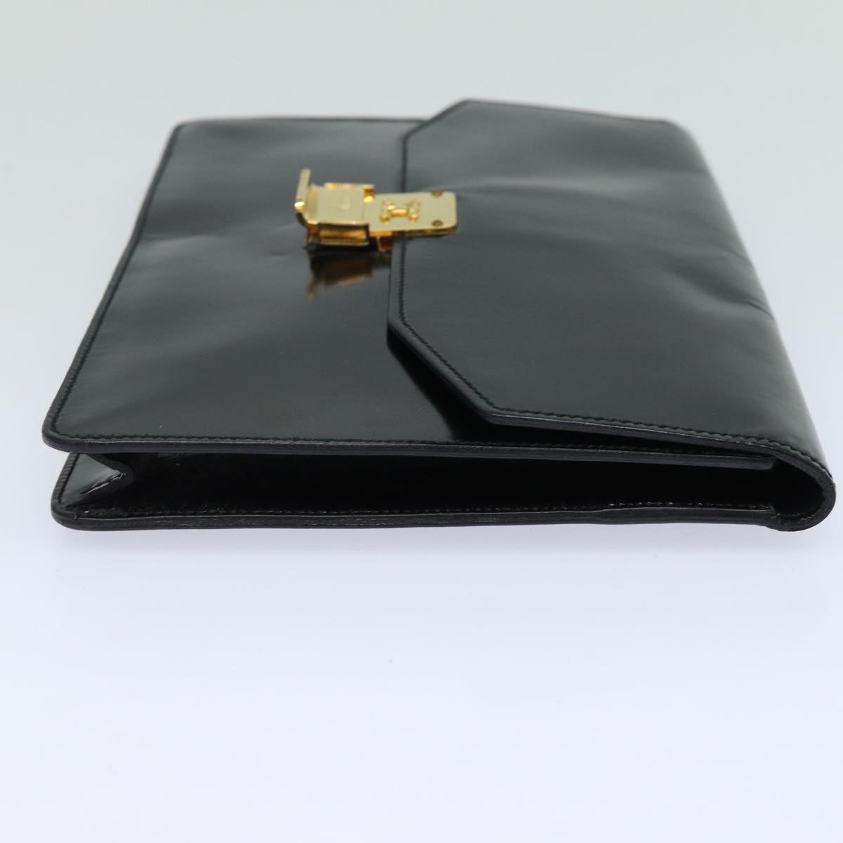 Luxury CELINE Clutch Bag Enamel Black 79686