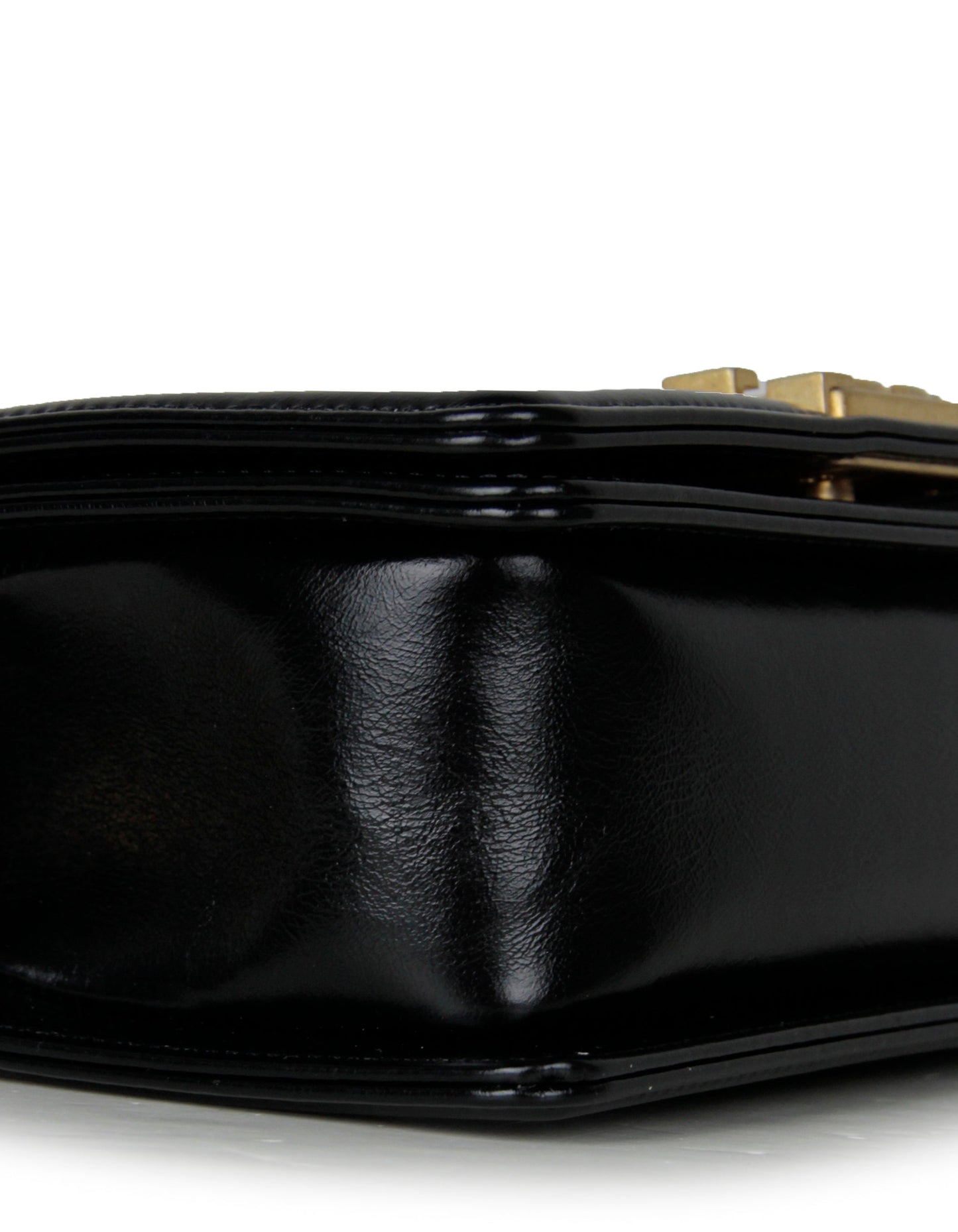 Chanel 2021 Calfskin Leather Metallic Black/Gold Handbag - Rovelle Bags