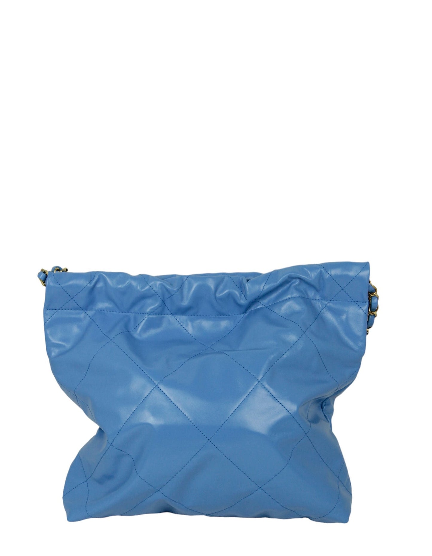 Chanel 2024 Blue Leather Quilted Chanel Tote Bag - Rovelle Bags