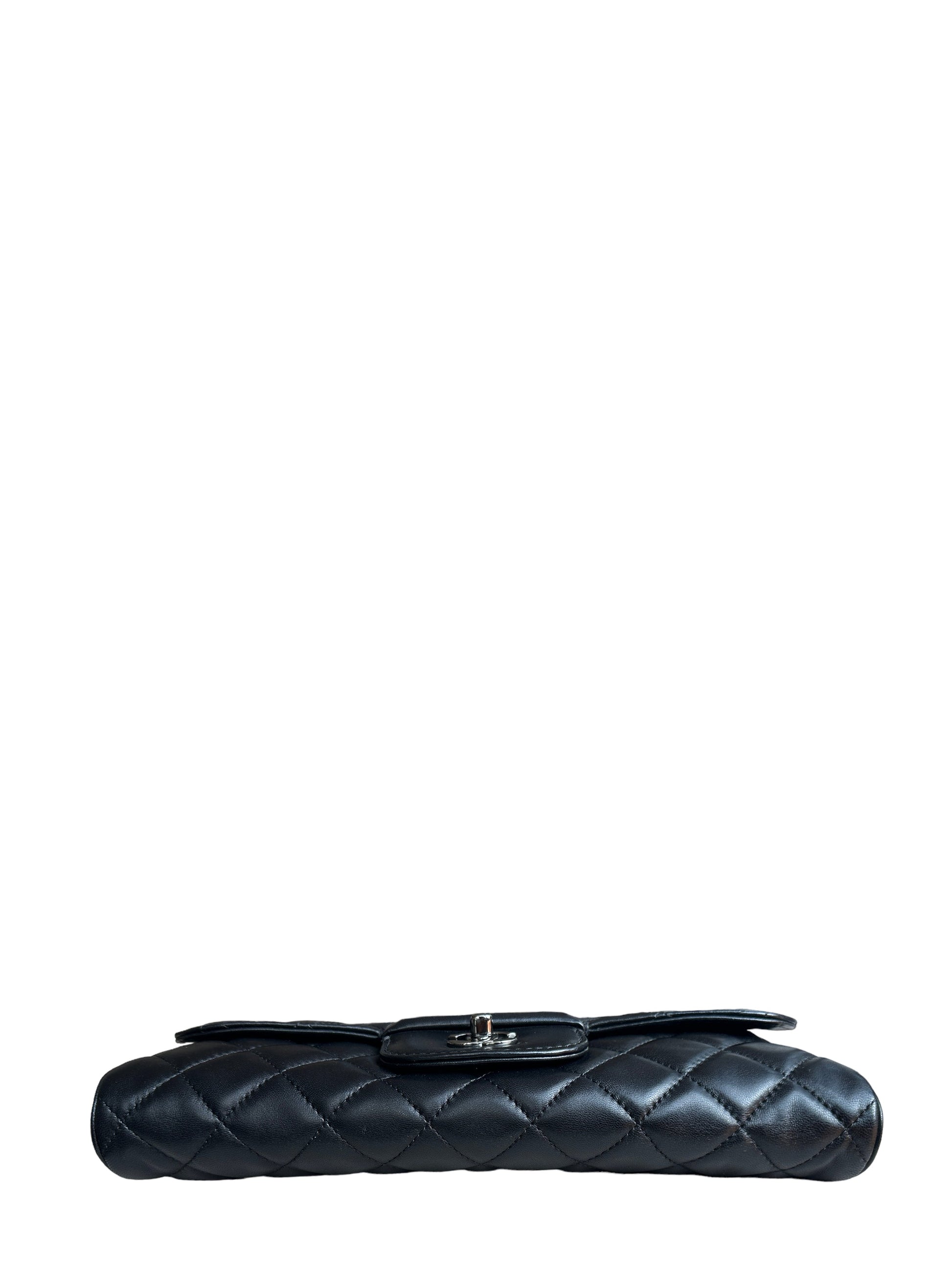 Chanel Black Lambskin CC Coco Loop Clutch Bag - Rovelle Bags