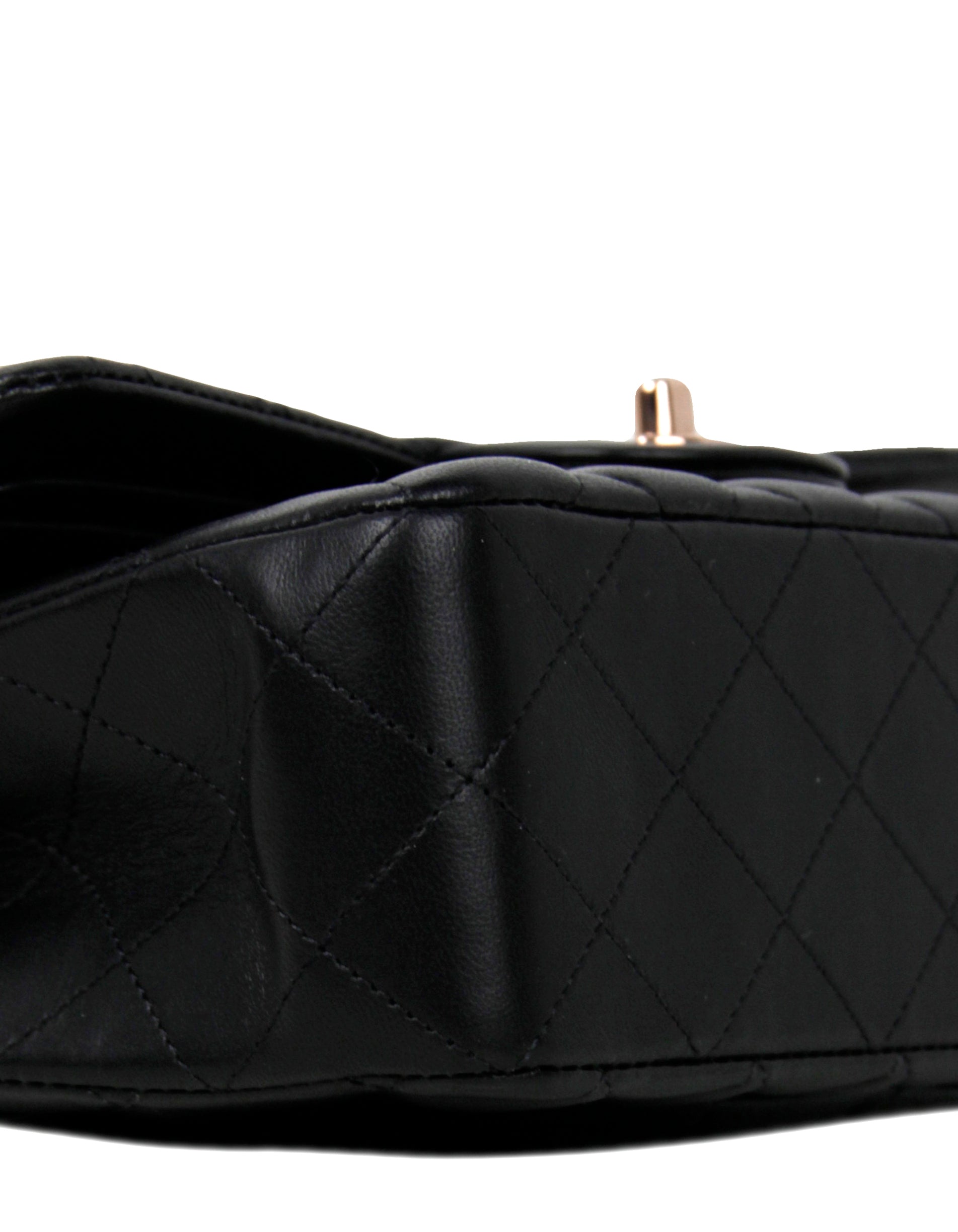 Chanel Black Lambskin Double Flap Small Flap Bag - Rovelle Bags