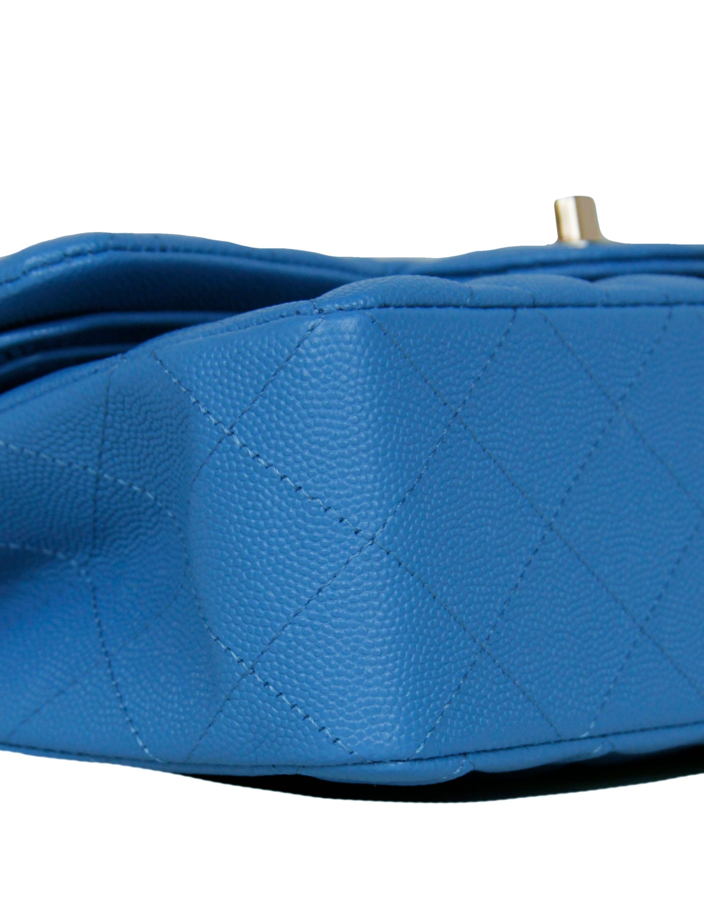 Chanel Blue Caviar Leather Quilted Small Flap Bag - Rovelle Bags