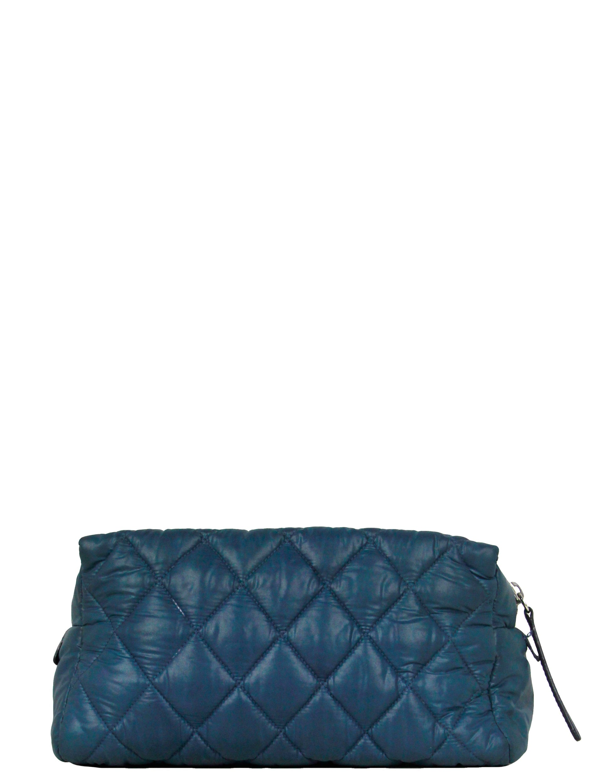 Chanel Blue Nylon Coco Cocoon Cosmetic Handbag - Rovelle Bags