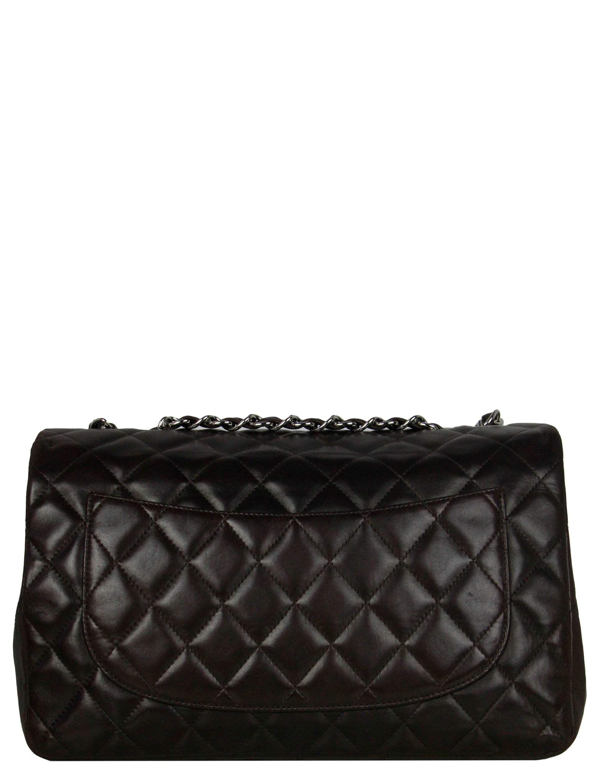 Chanel Brown Lambskin Quilted Single Flap Flap Bag - Rovelle Bags