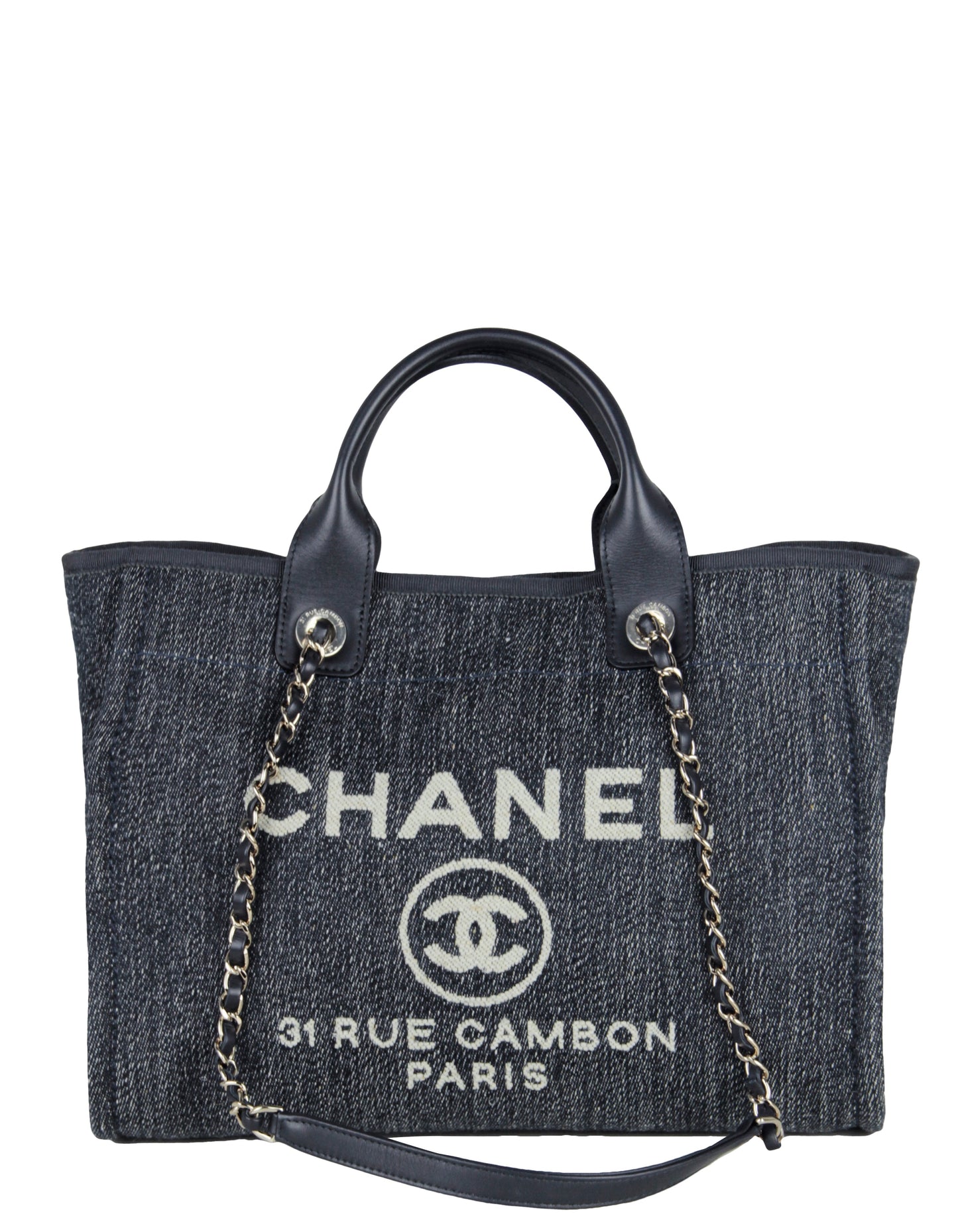 Chanel Mixed Fibers Small Deauville Tote Tote Bag - Rovelle Bags