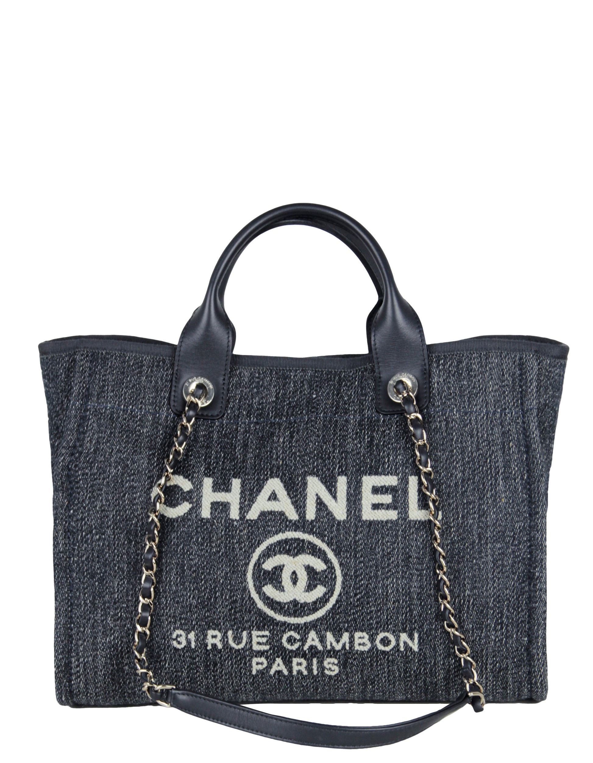 Chanel Mixed Fibers Small Deauville Tote Tote Bag - Rovelle Bags