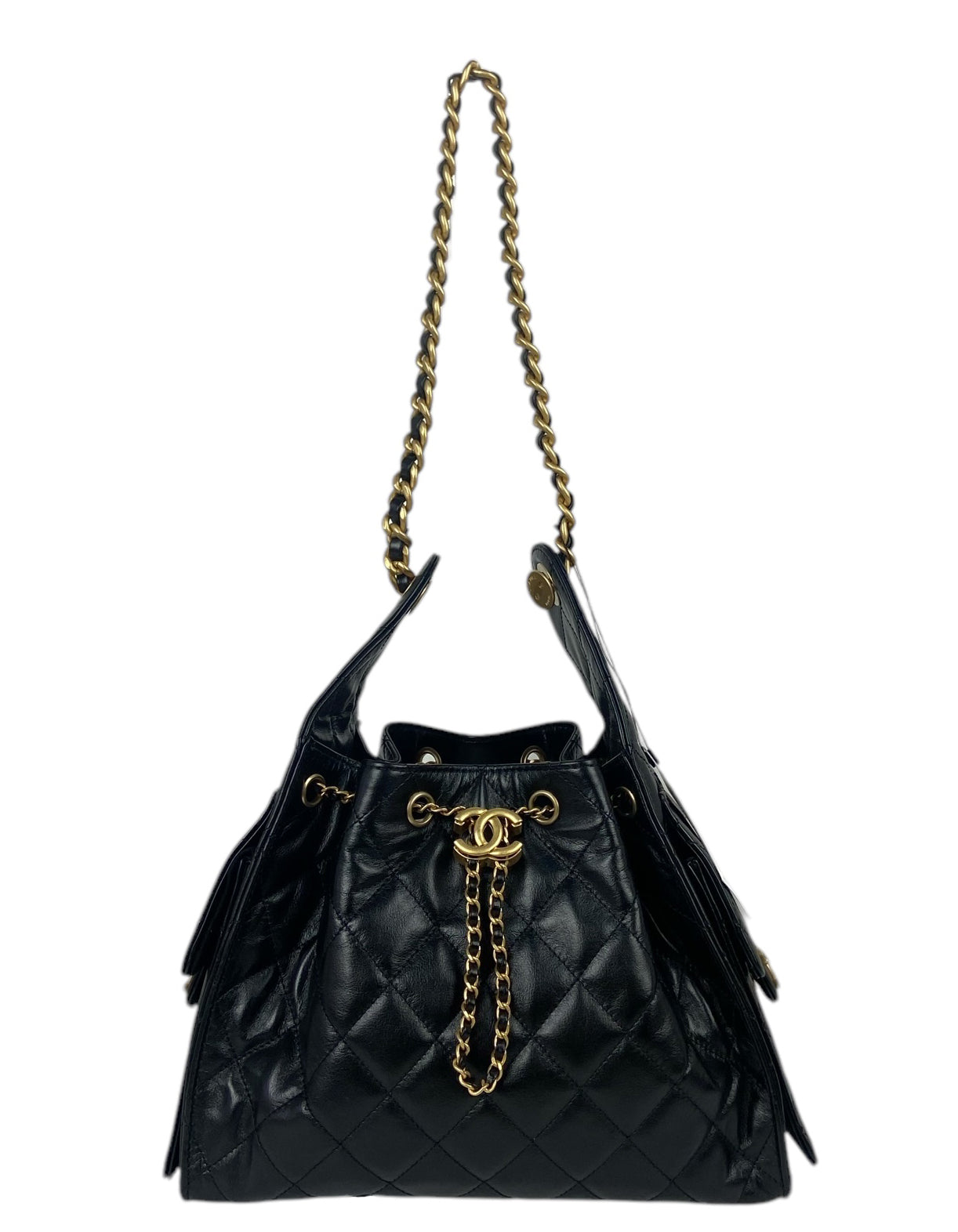 Chanel 2025 Black Leather Small 25 Shoulder Bag - Rovelle Bags